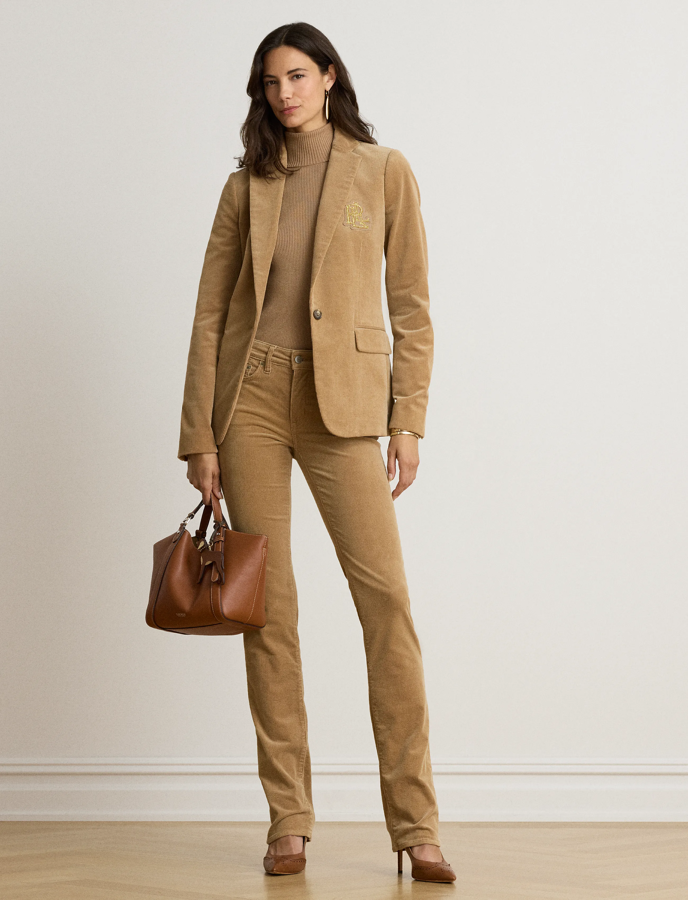 Lauren Ralph Lauren - Bullion Stretch-Cotton Corduroy Blazer - einreihige blazer - lauren camel - 4