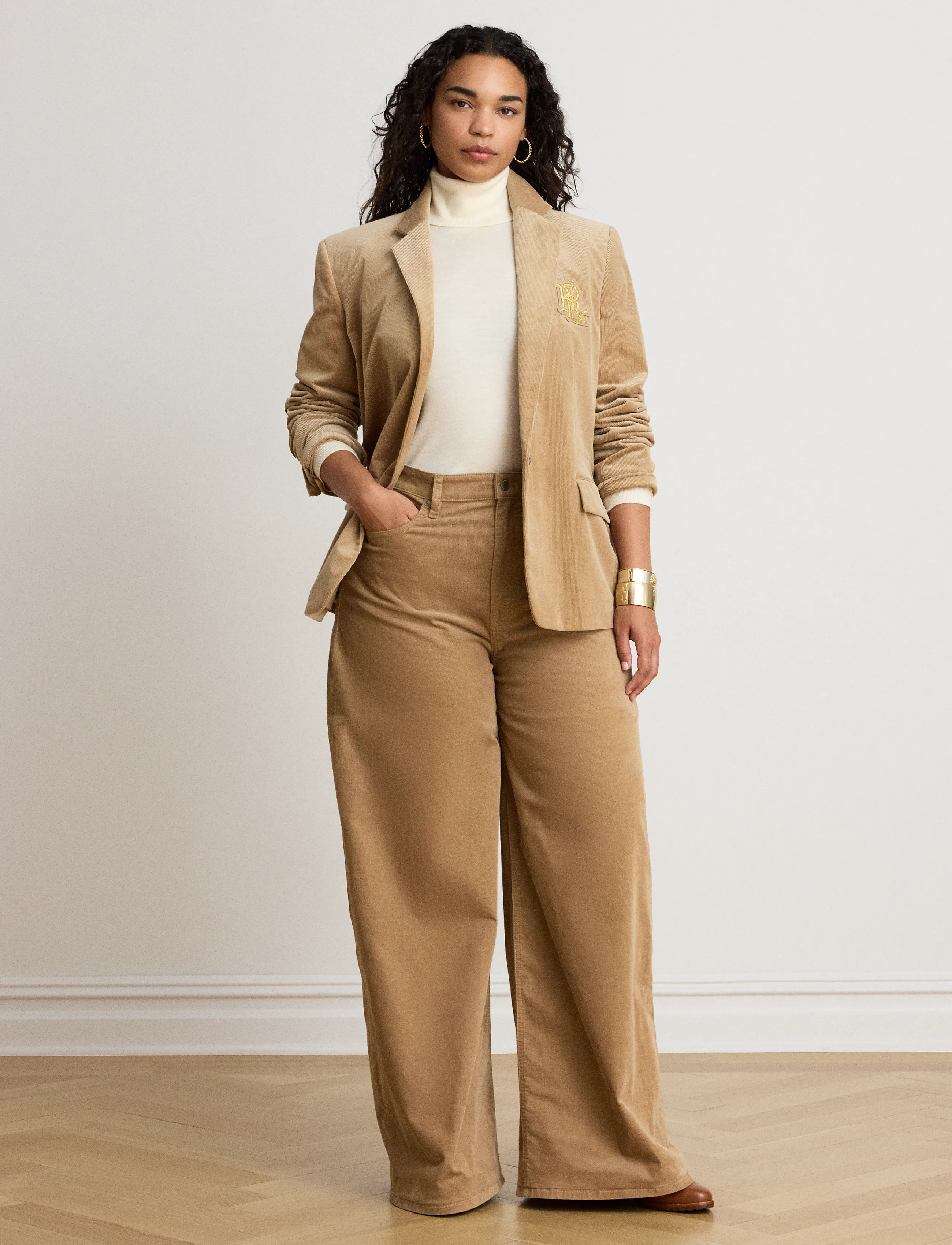 Lauren Ralph Lauren - Bullion Stretch-Cotton Corduroy Blazer - einreihige blazer - lauren camel - 5