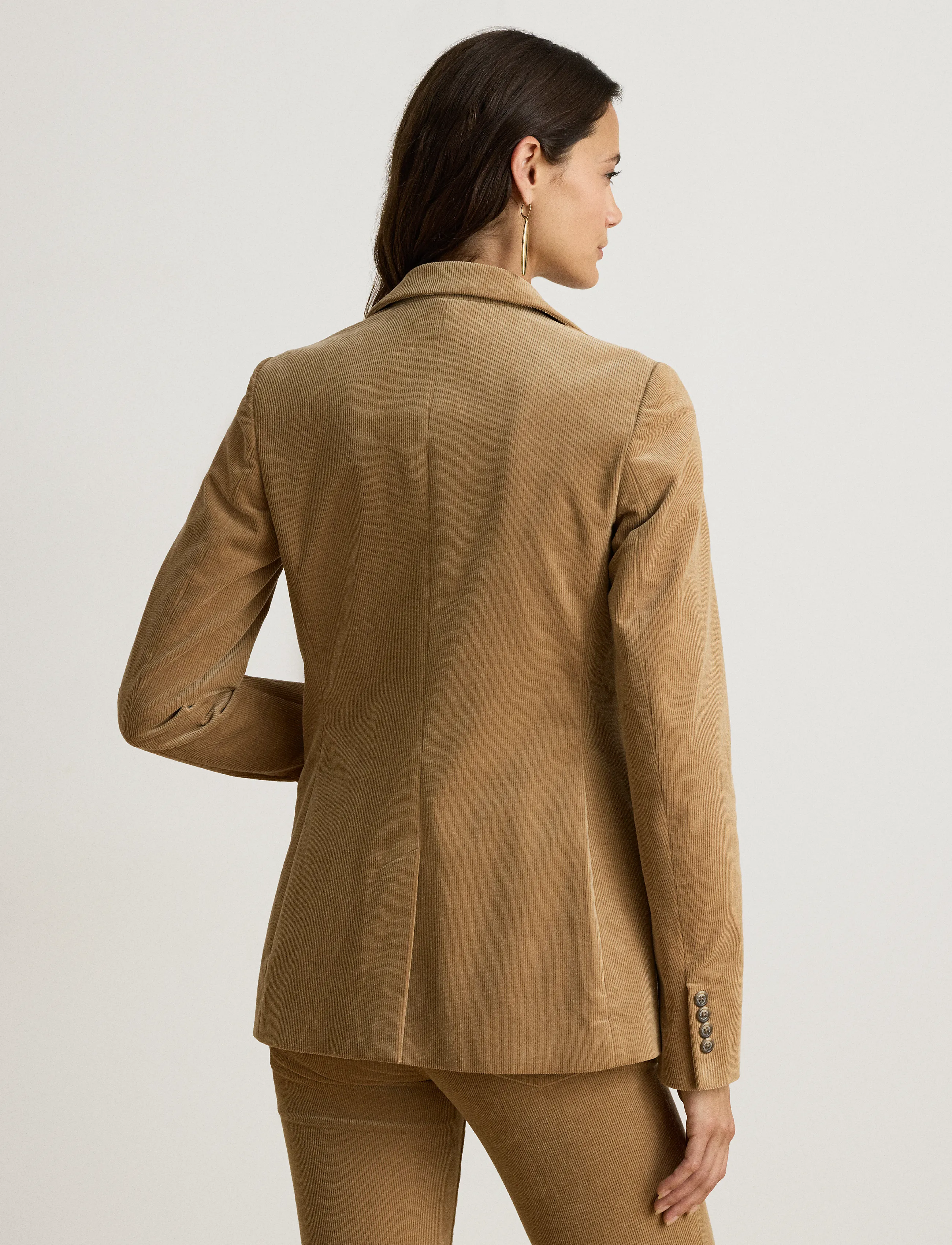 Lauren Ralph Lauren Bullion Stretch-Cotton Corduroy Blazer - Lauren Ralph Lauren - LAUREN CAMEL / brown