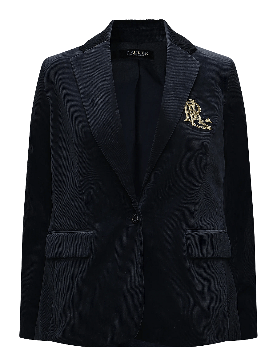 Lauren Ralph Lauren - Bullion Stretch-Cotton Corduroy Blazer - enkeltradede blazere - lauren navy - 2
