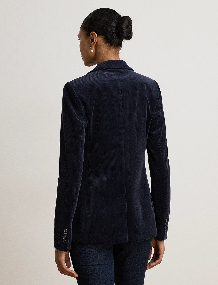Lauren Ralph Lauren - Bullion Stretch-Cotton Corduroy Blazer - einreihige blazer - lauren navy - 3