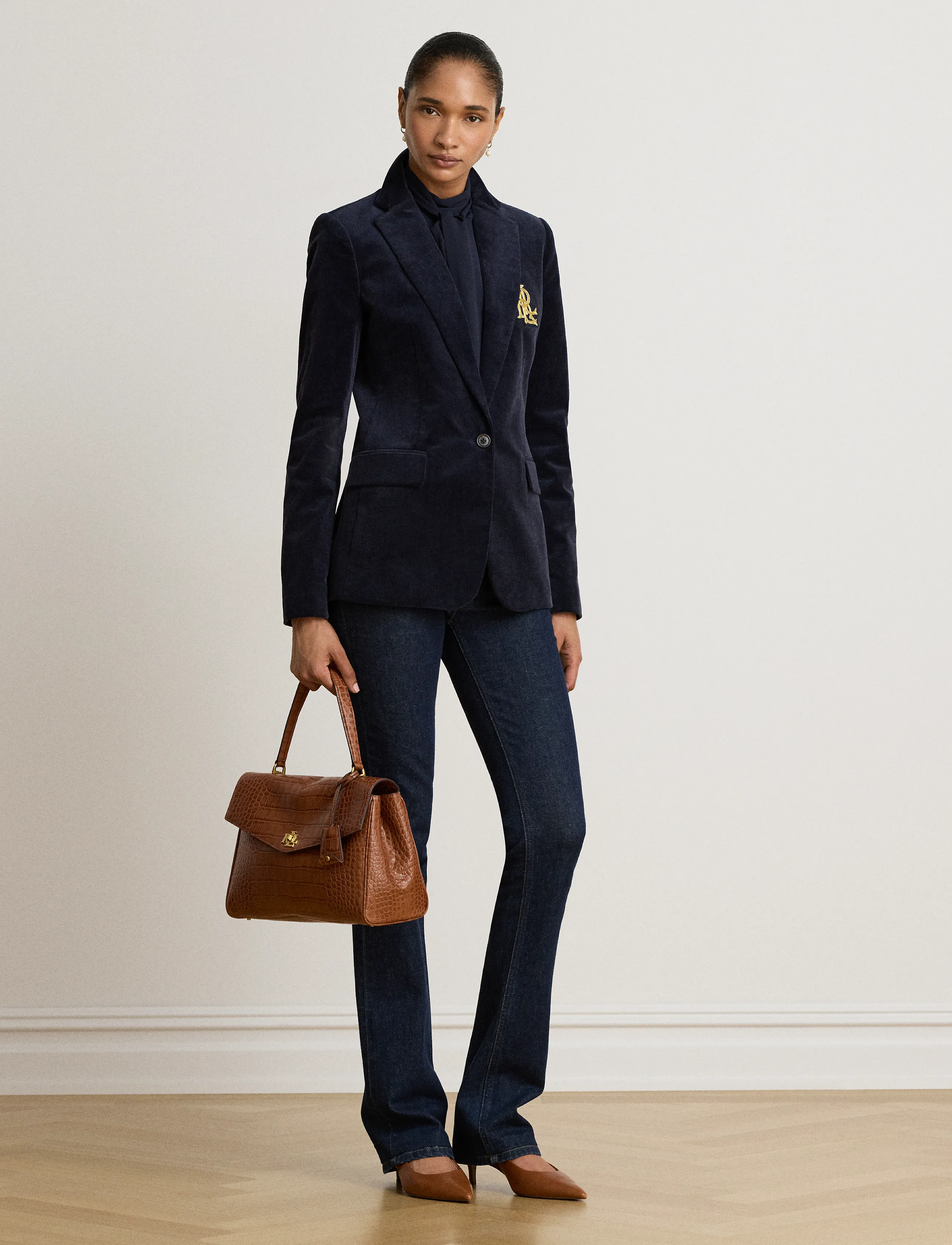 Lauren Ralph Lauren - Bullion Stretch-Cotton Corduroy Blazer - einreihige blazer - lauren navy - 4
