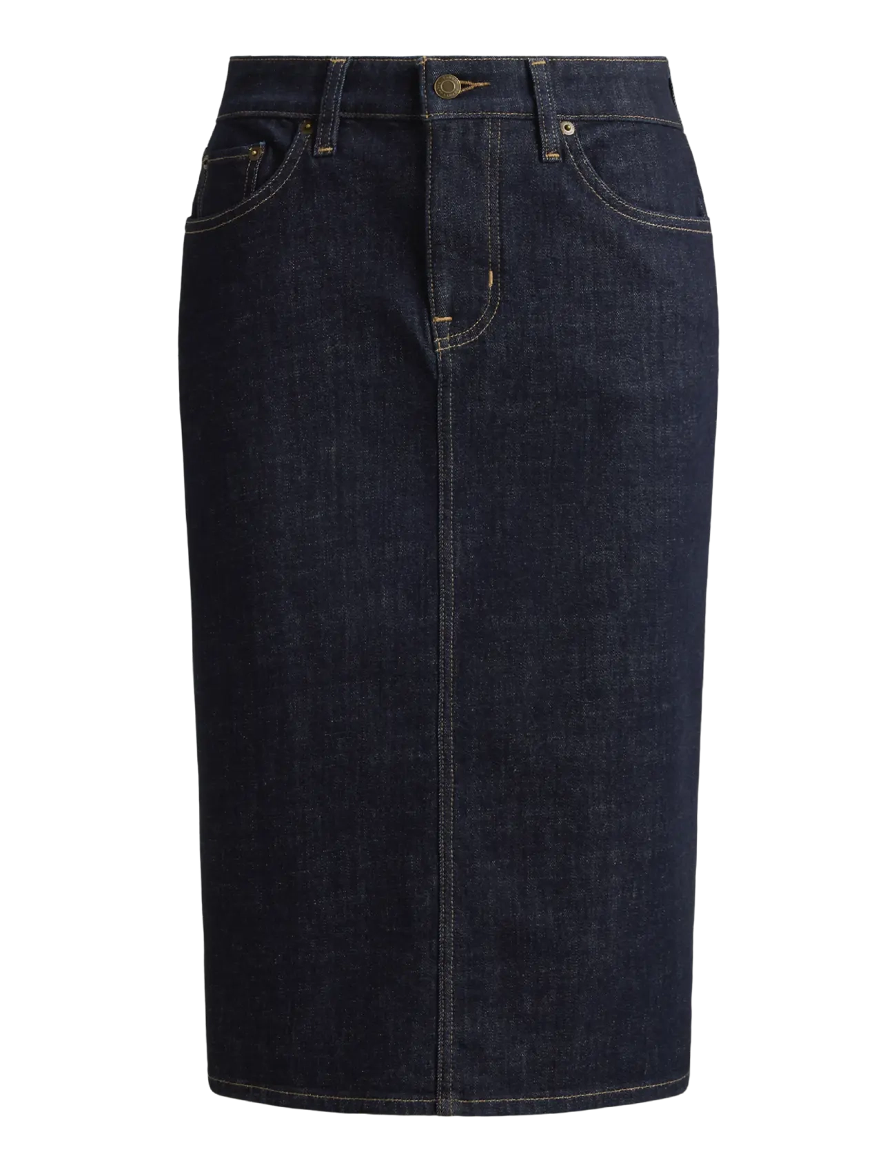 Lauren Ralph Lauren Denim Pencil Skirt - Tøj - RINSE WASH / navy