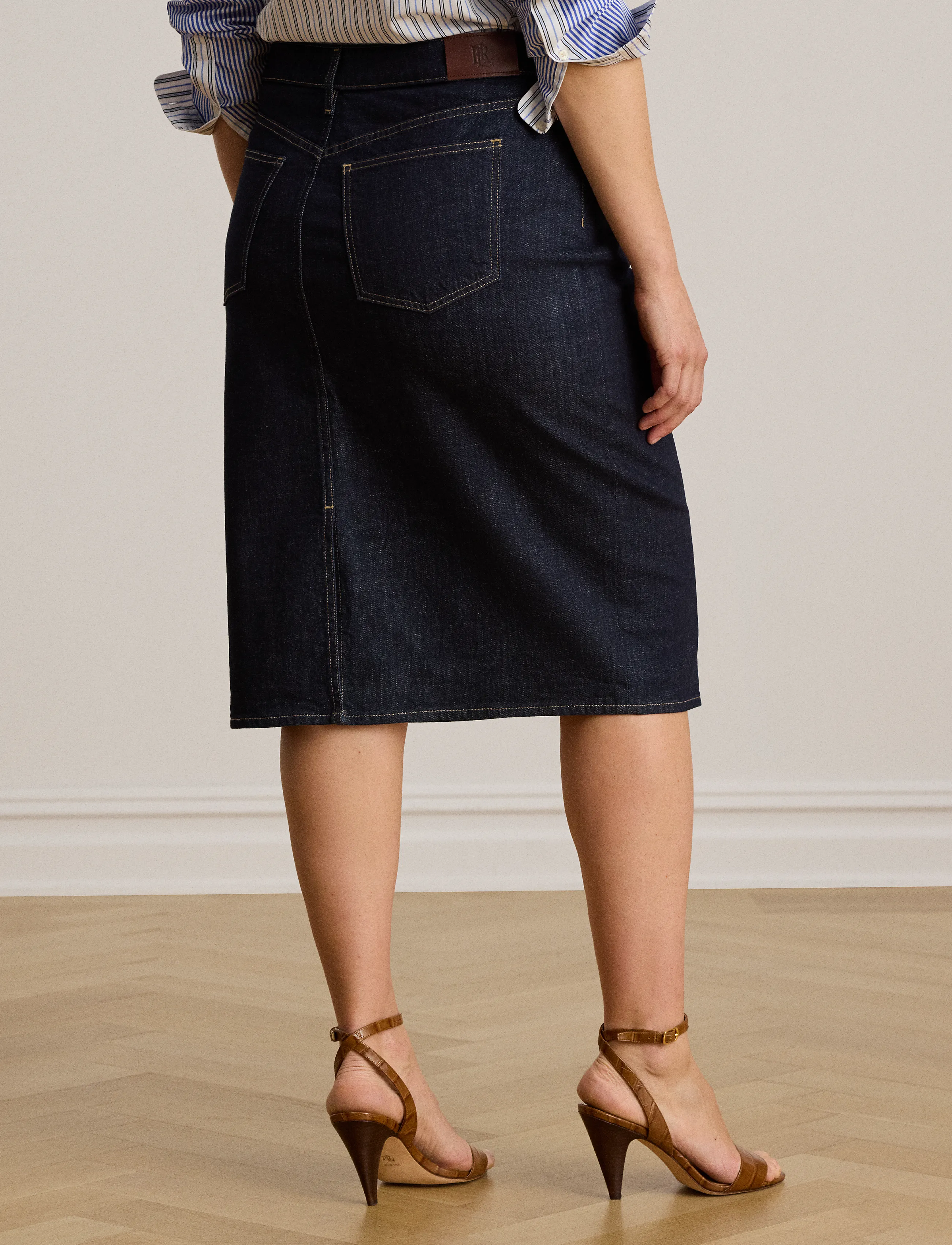 Lauren Ralph Lauren - Denim Pencil Skirt - jupes en jeans - rinse wash - 3