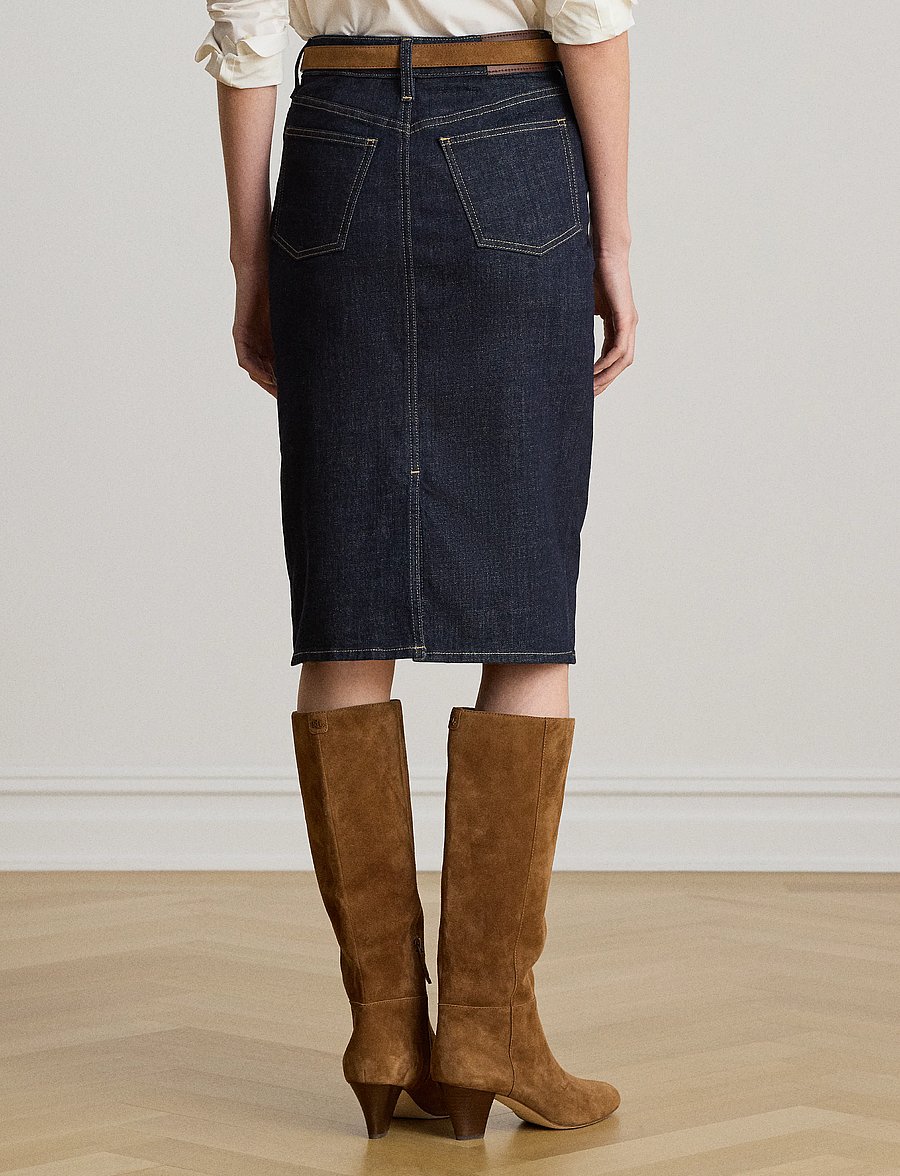 Lauren Ralph Lauren - Denim Pencil Skirt - jupes en jeans - rinse wash - 4