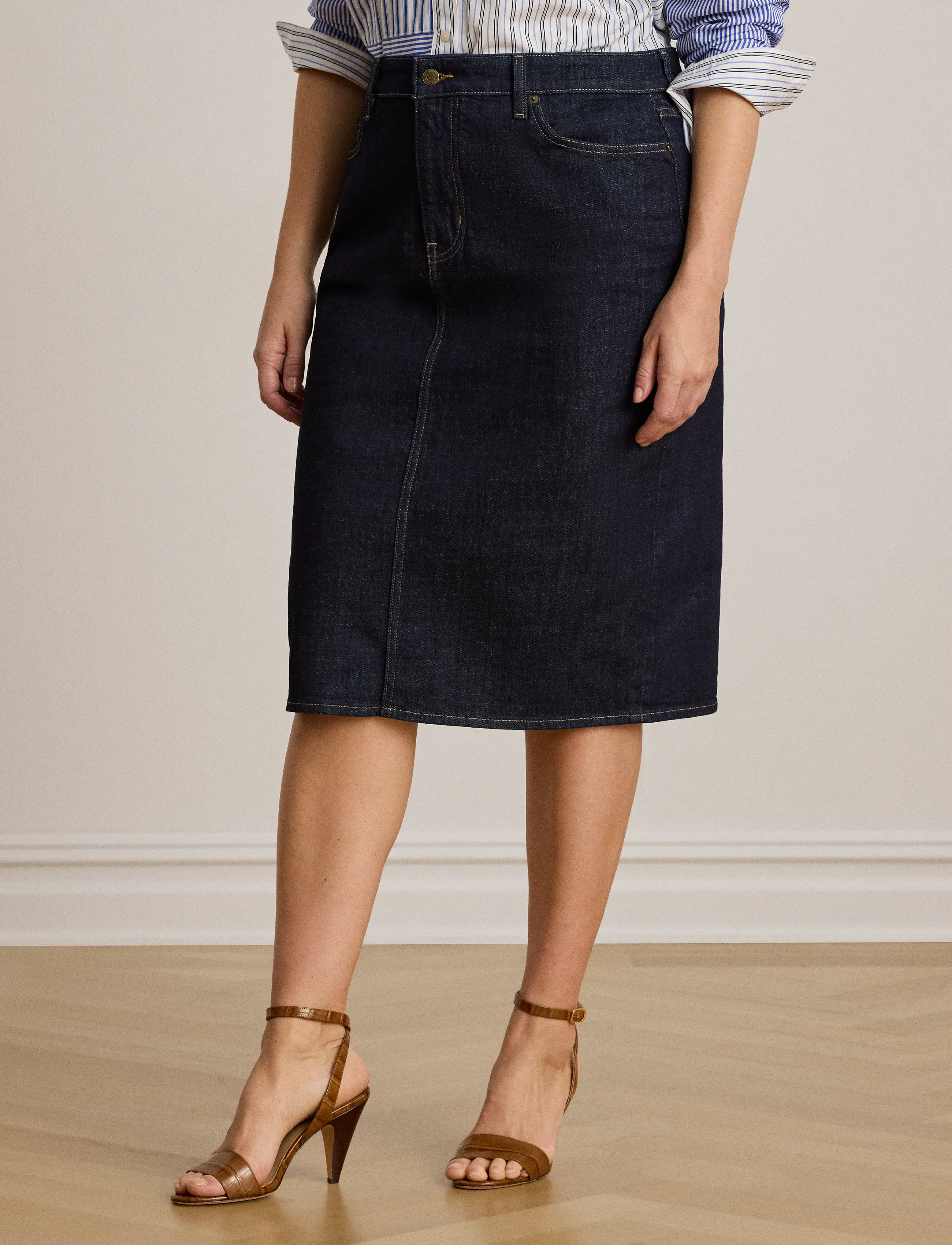 Lauren Ralph Lauren - Denim Pencil Skirt - jupes en jeans - rinse wash - 5