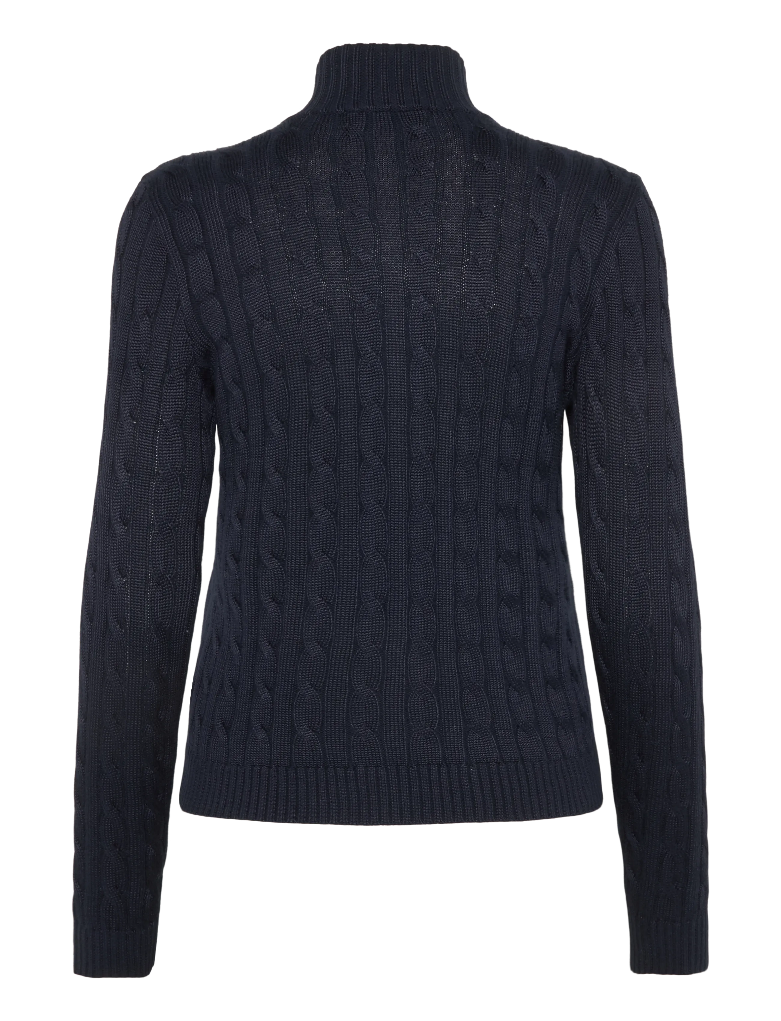 Lauren Ralph Lauren - Cable-Knit Full-Zip Mockneck Sweater - hnepptar peysur - lauren navy - 2