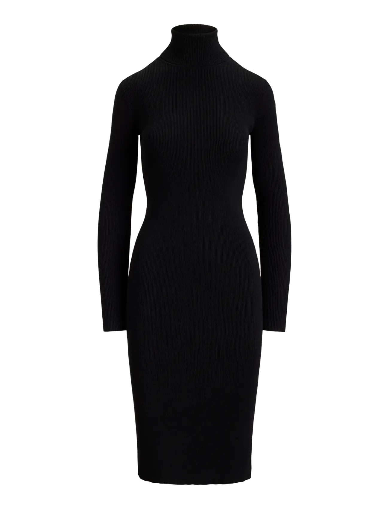 Lauren Ralph Lauren - Cotton-Modal Turtleneck Sweater Dress - black - 1