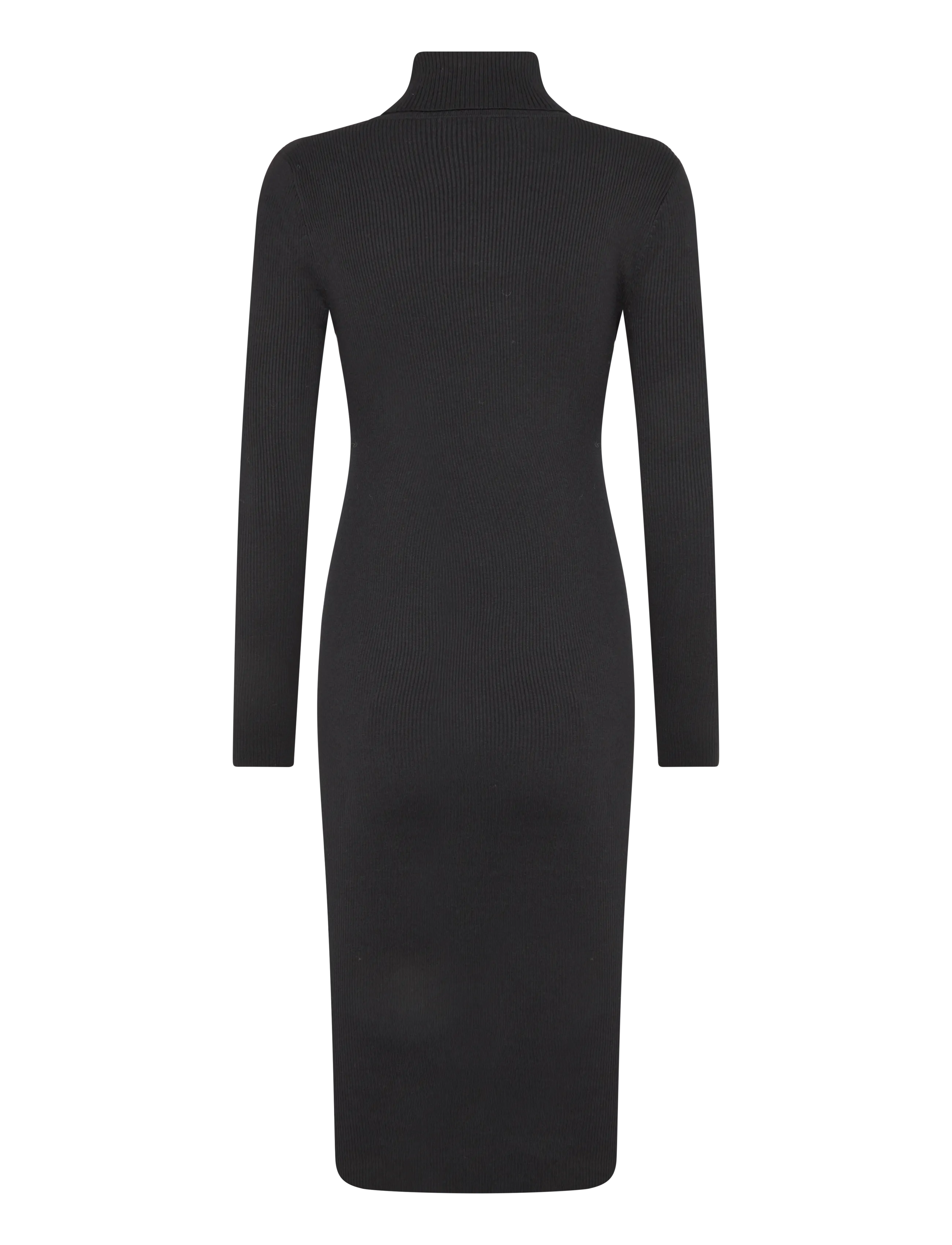 Lauren Ralph Lauren - Cotton-Modal Turtleneck Sweater Dress - stickade klänningar - black - 3