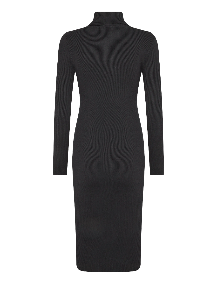 Lauren Ralph Lauren - Cotton-Modal Turtleneck Sweater Dress - stickade klänningar - black - 3