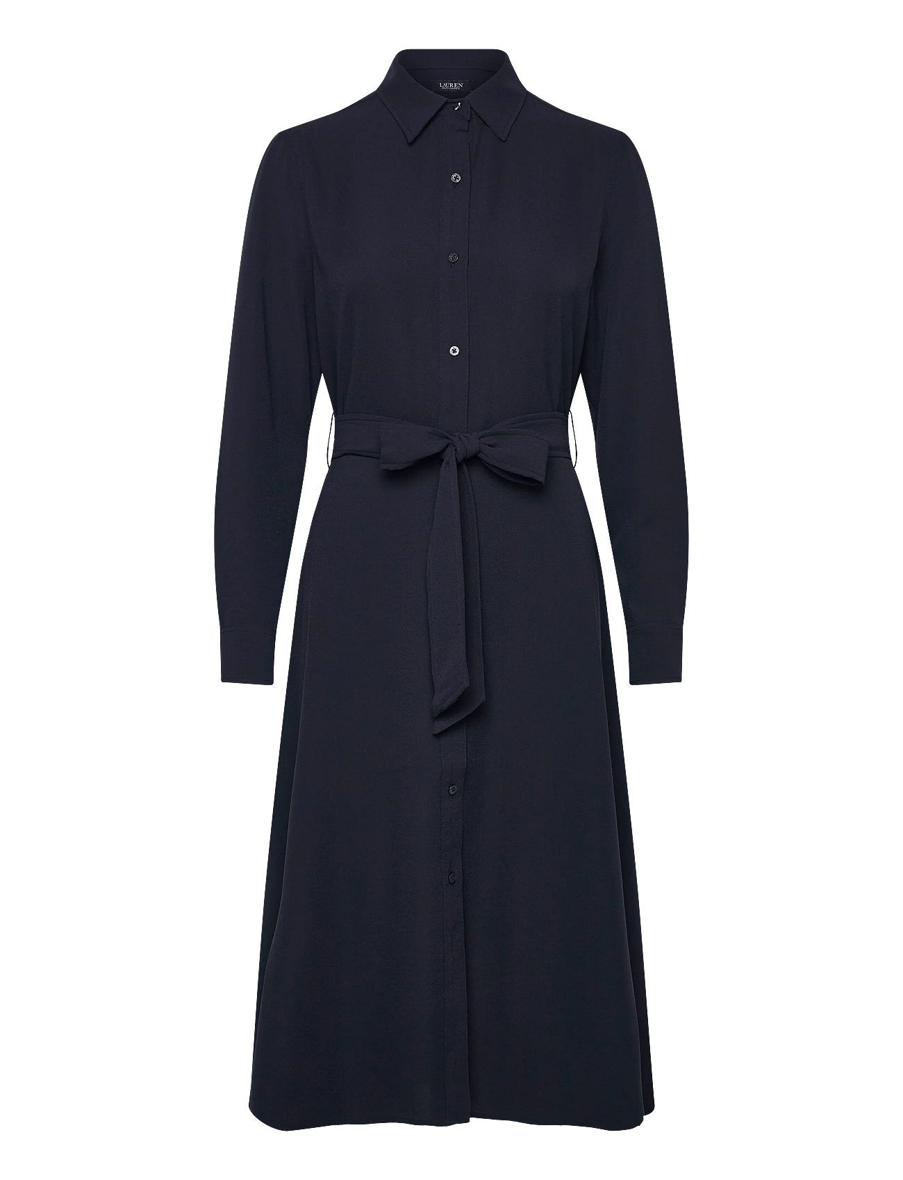Lauren Ralph Lauren | Belted Double-Faced Georgette Shirtdress | 44