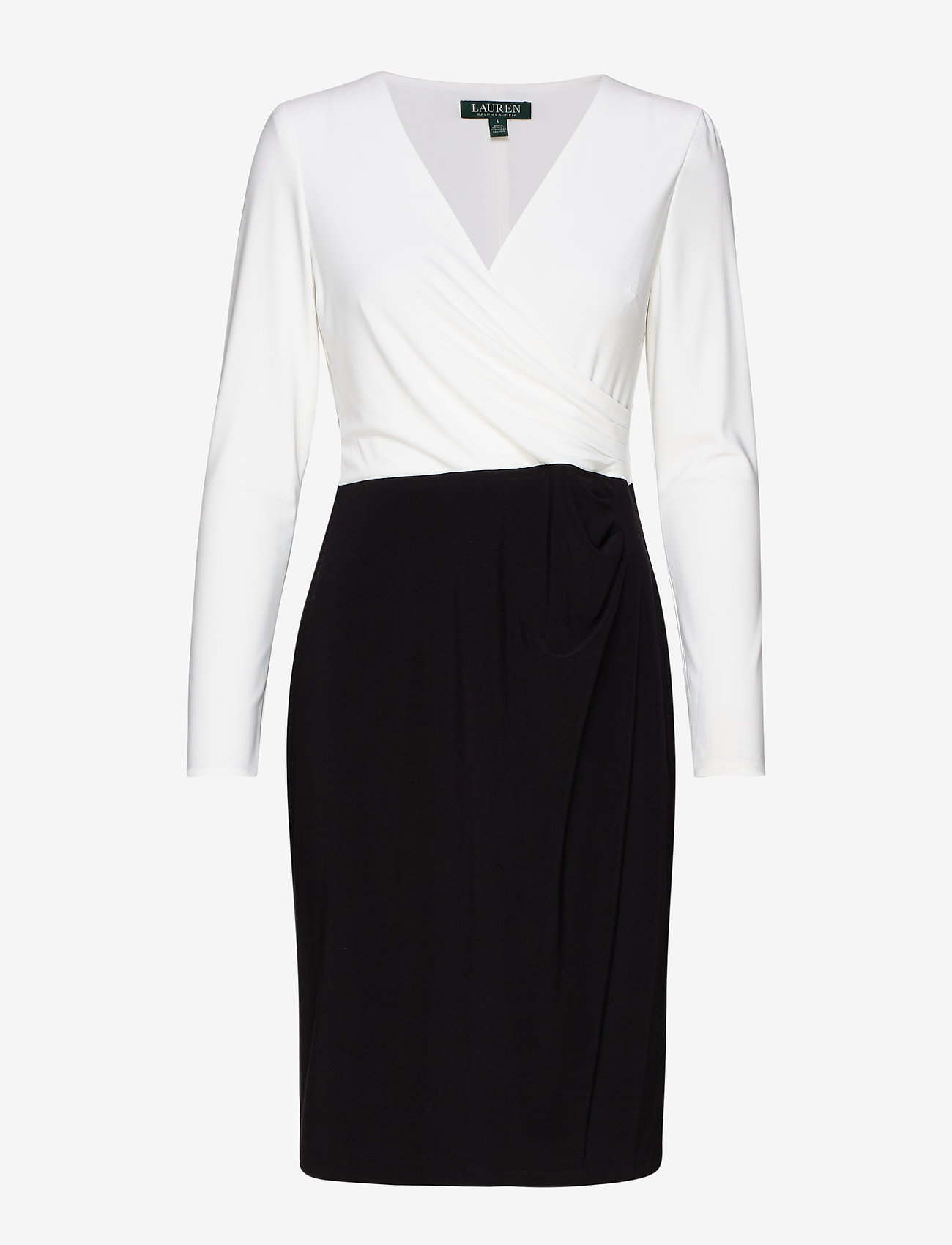 Lauren Ralph Lauren - MID WEIGHT MJ-2-TONE DRESS - black/lauren whit - 0