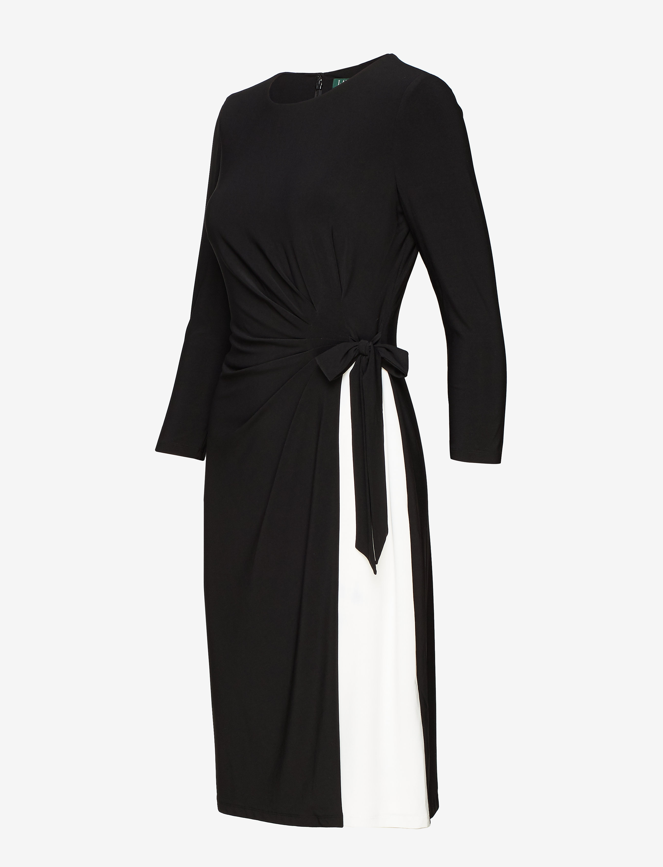 Lauren Ralph Lauren - Two-Tone Jersey Dress - black/lauren whit - 2
