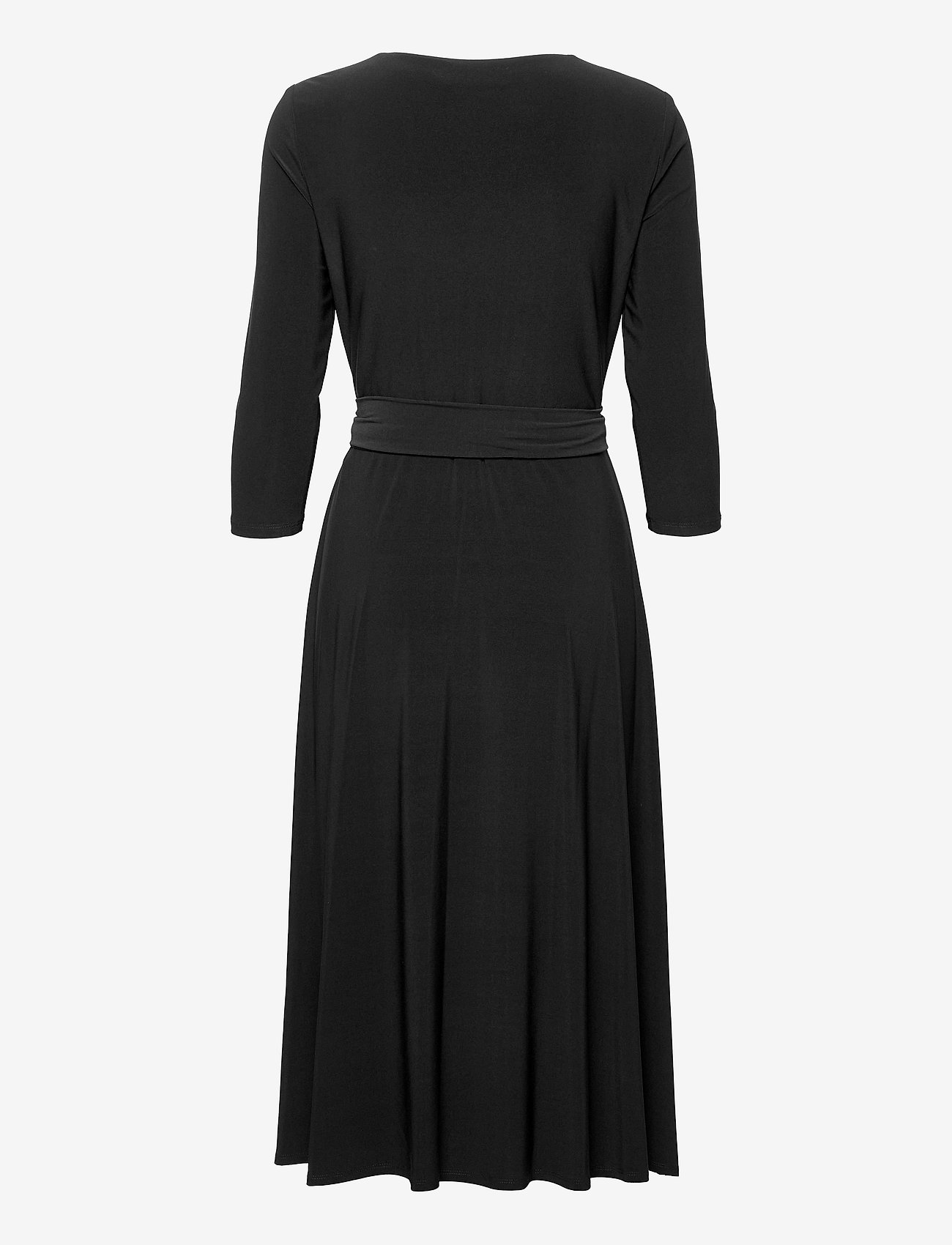 Lauren Ralph Lauren - Surplice Jersey Dress - slå-om-kjoler - black - 2