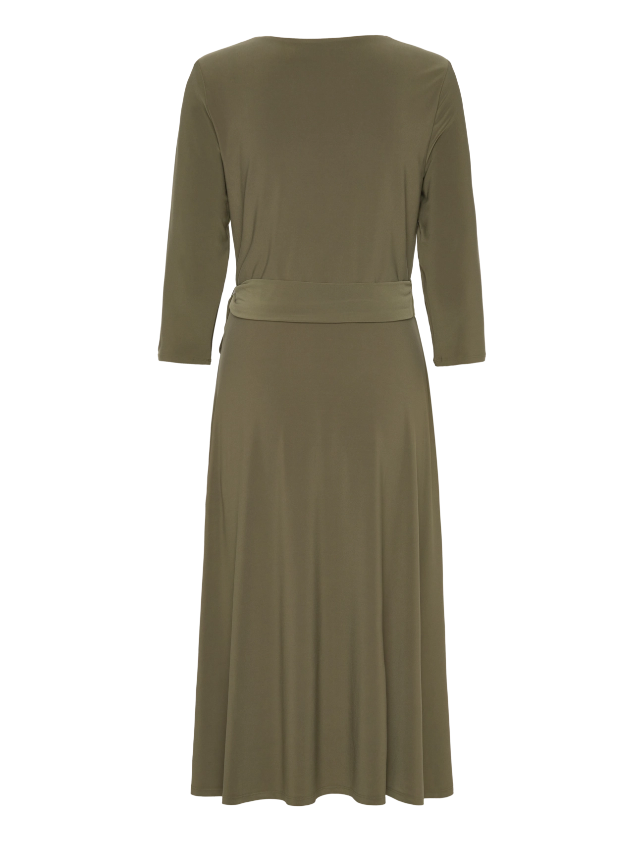 Lauren Ralph Lauren - Surplice Jersey Dress - slå-om-kjoler - olive grove - 1