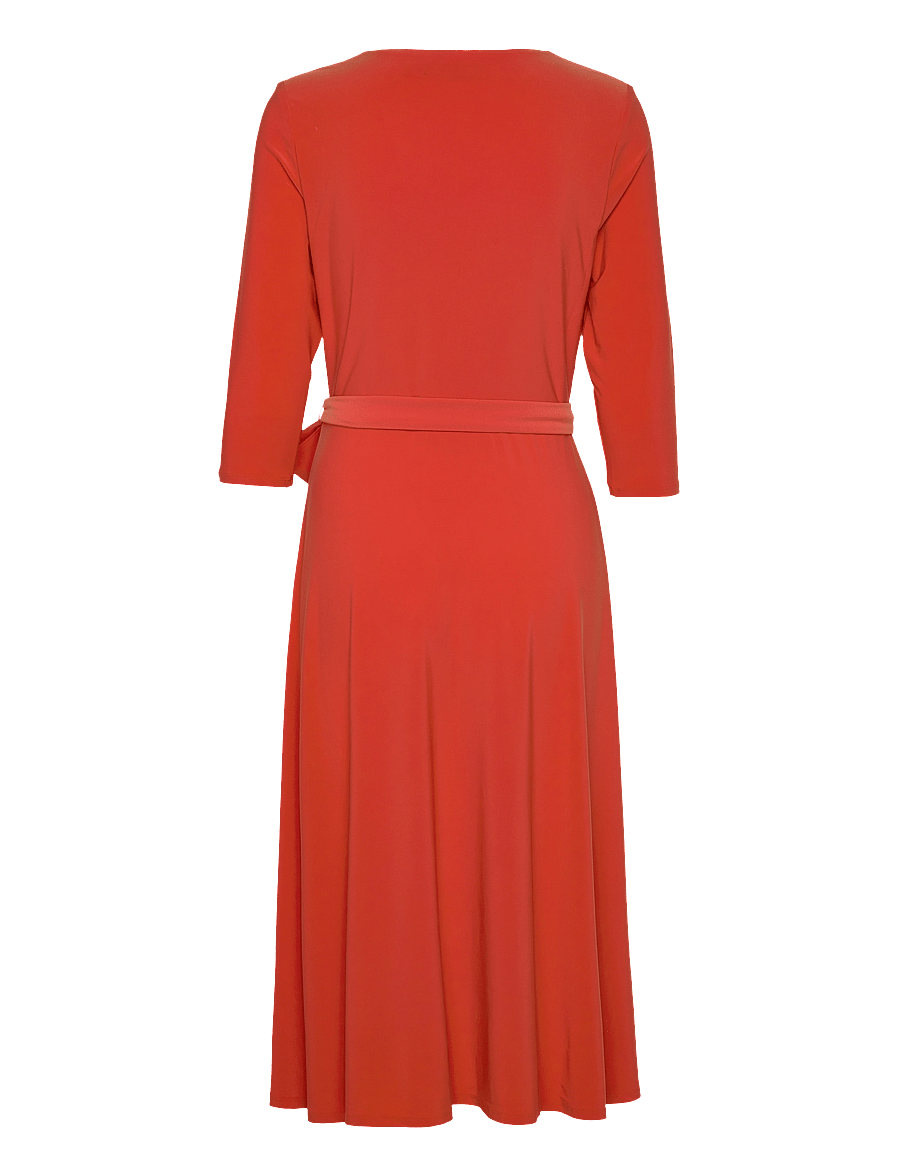 Lauren Ralph Lauren - Surplice Jersey Dress - sukienki kopertowe - orange lily - 1