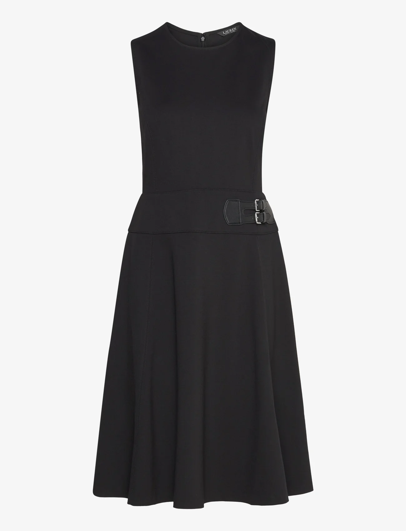 Lauren Ralph Lauren - Buckle-Trim Ponte Sleeveless Dress - midi kjoler - black - 0