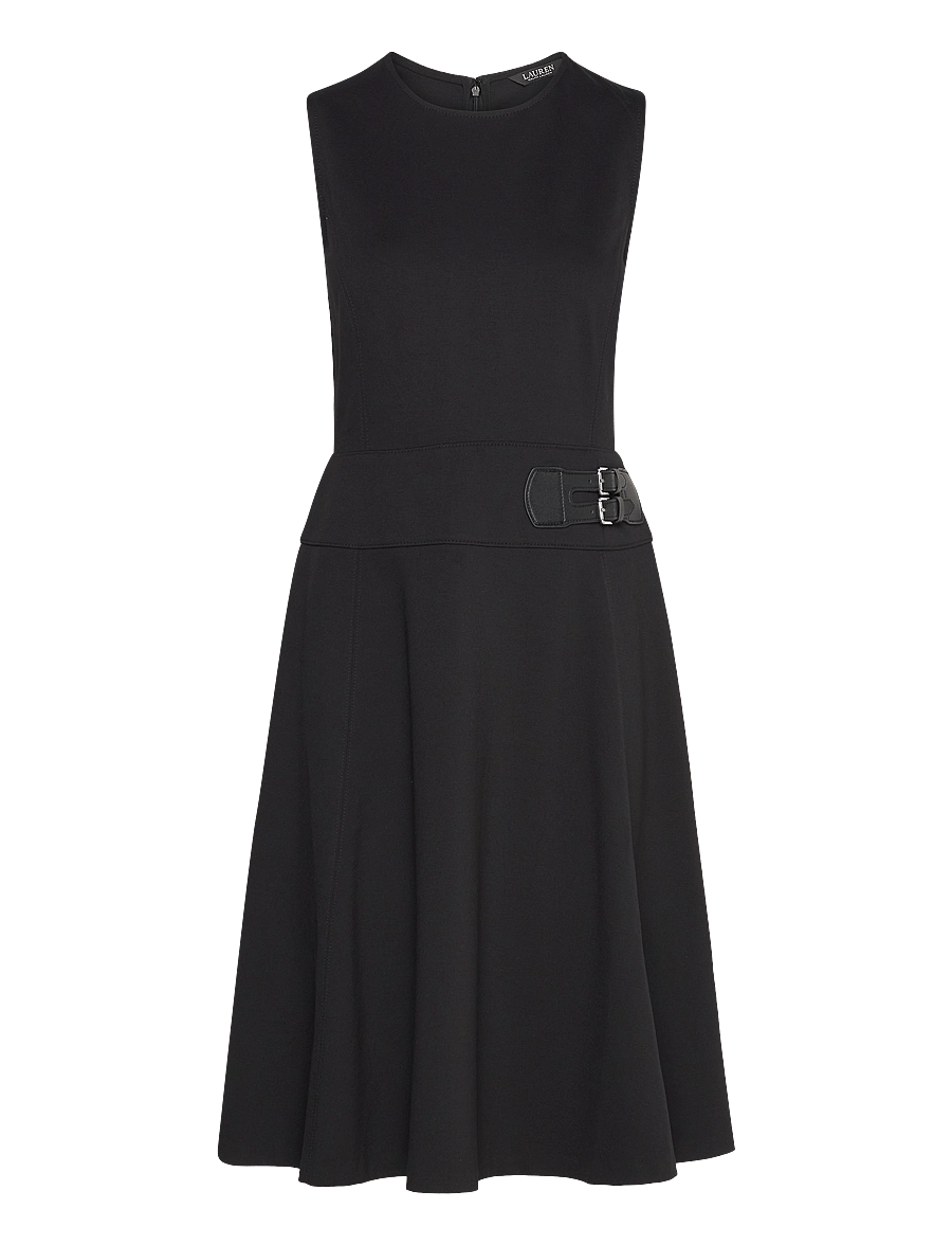 Lauren Ralph Lauren - Buckle-Trim Ponte Sleeveless Dress - black - 0
