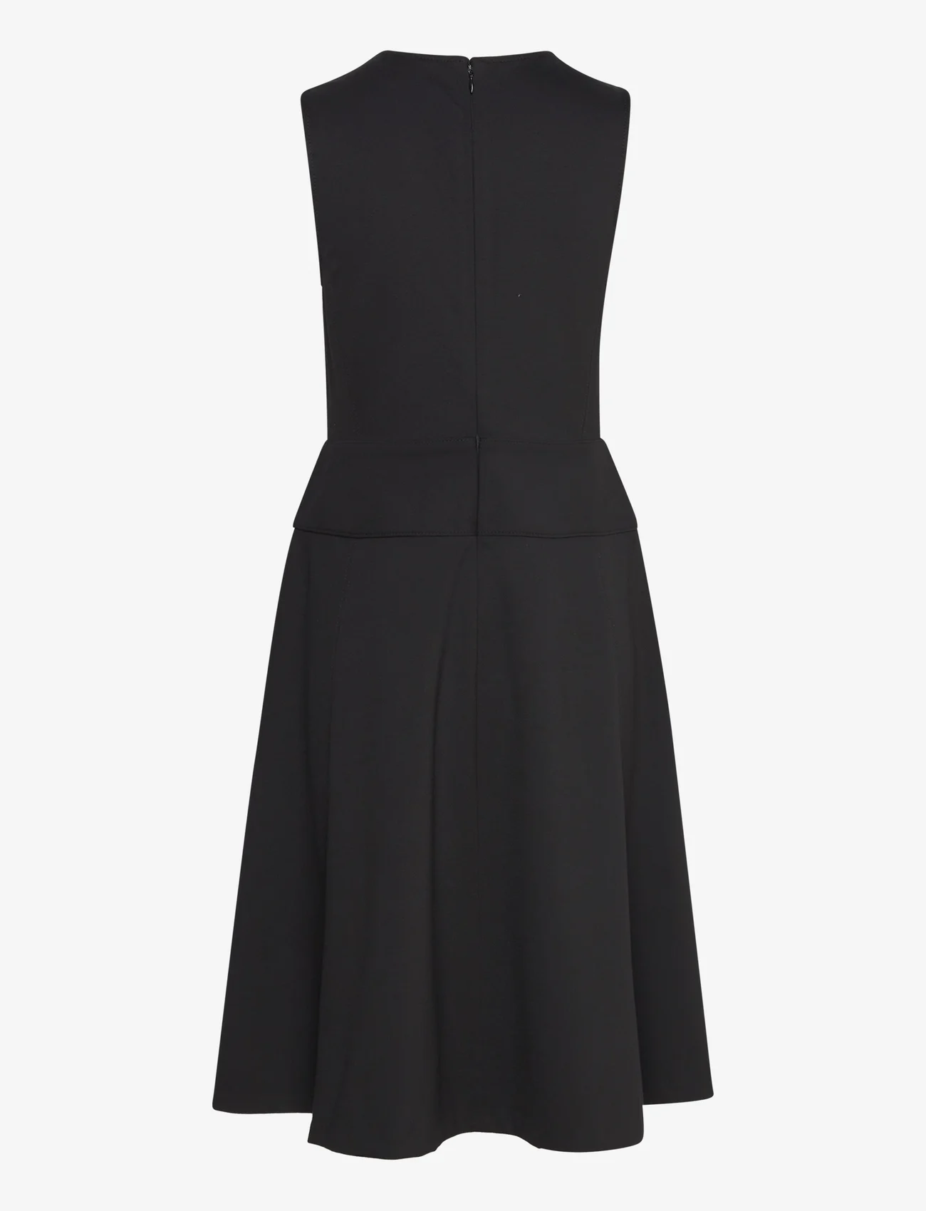 Lauren Ralph Lauren - Buckle-Trim Ponte Sleeveless Dress - midi kjoler - black - 1