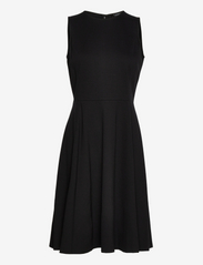 Ponte Fit-and-Flare Dress - BLACK