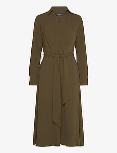 Long-Sleeve Georgette Midi Dress, Lauren Ralph Lauren