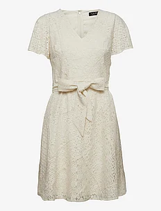 Lace Short-Sleeve Dress, Lauren Ralph Lauren