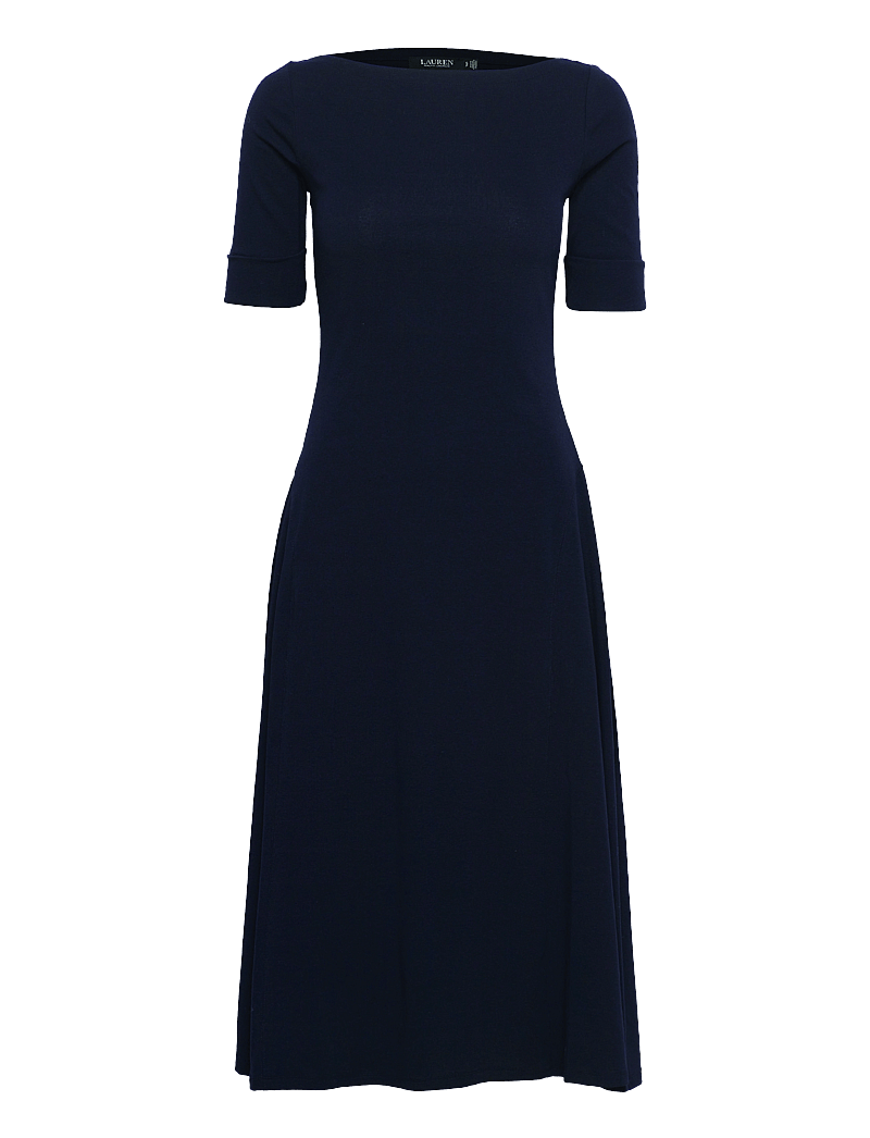 Lauren Ralph Lauren - Stretch Cotton Midi Dress - midi kjoler - lighthouse navy - 1