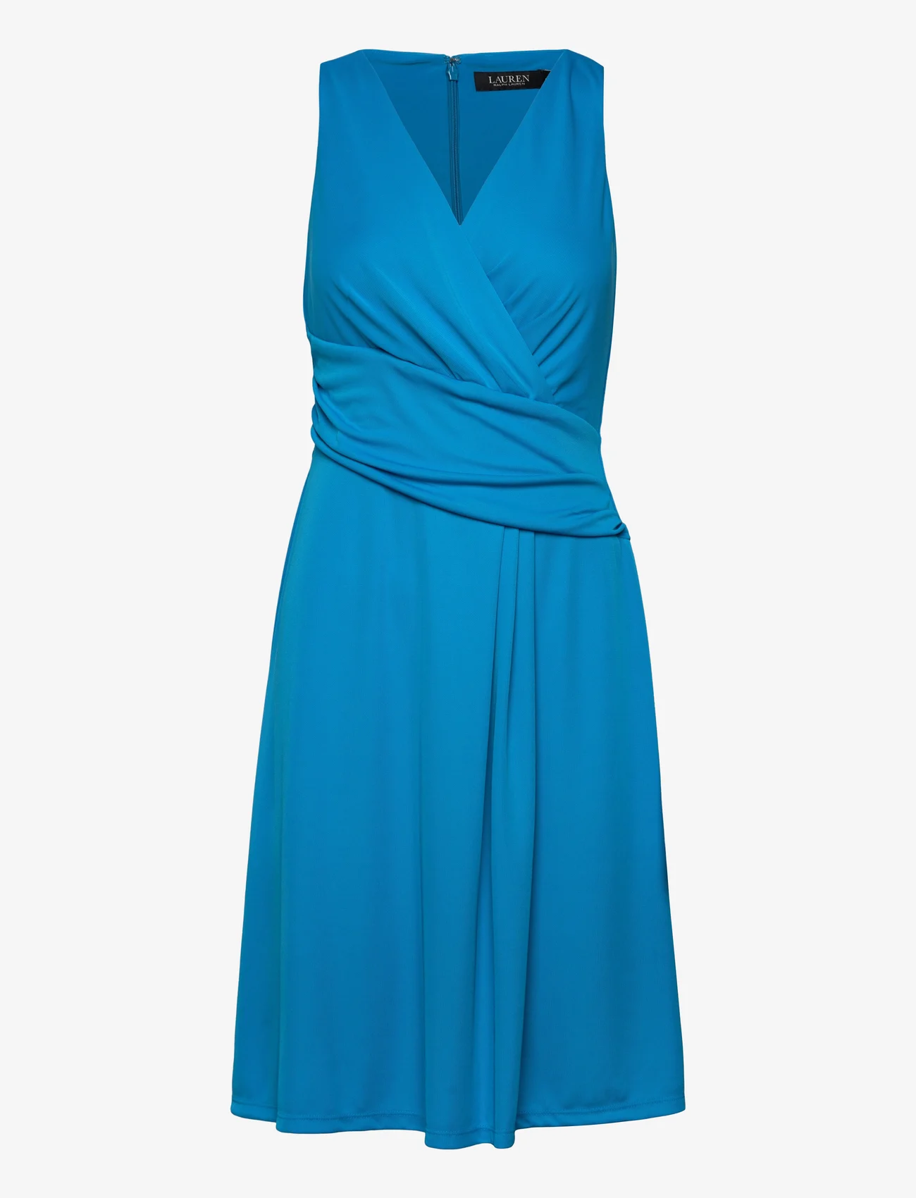 Lauren Ralph Lauren - Surplice Jersey Sleeveless Dress - vakarėlių drabužiai išparduotuvių kainomis - blaze ocean - 0
