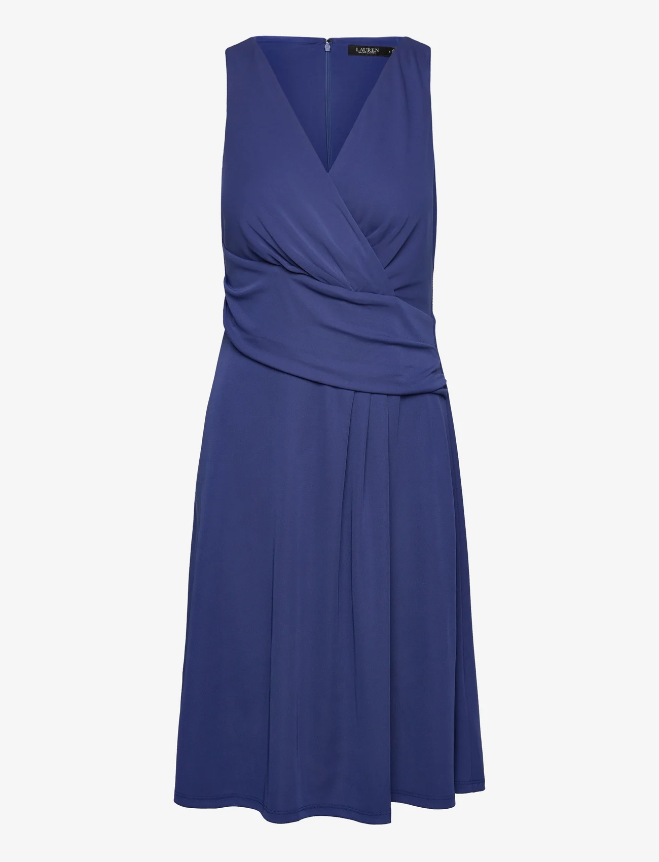 Lauren Ralph Lauren - Surplice Jersey Sleeveless Dress - vakarėlių drabužiai išparduotuvių kainomis - blue yacht - 0