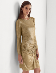 Lauren Ralph Lauren - Foil-Print Jersey Dress - cocktail dresses - gold - 0