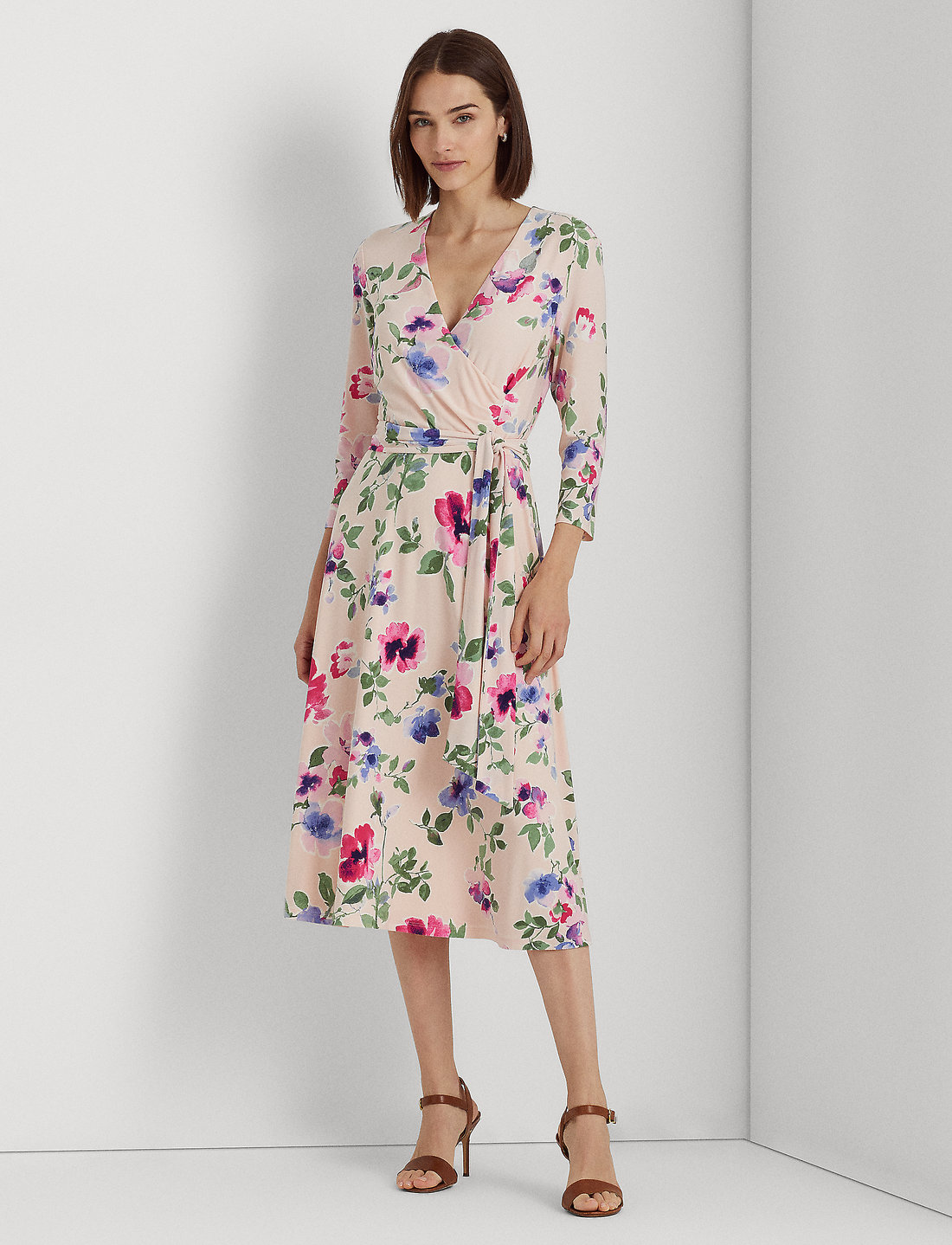 Ralph lauren deals floral jersey dress
