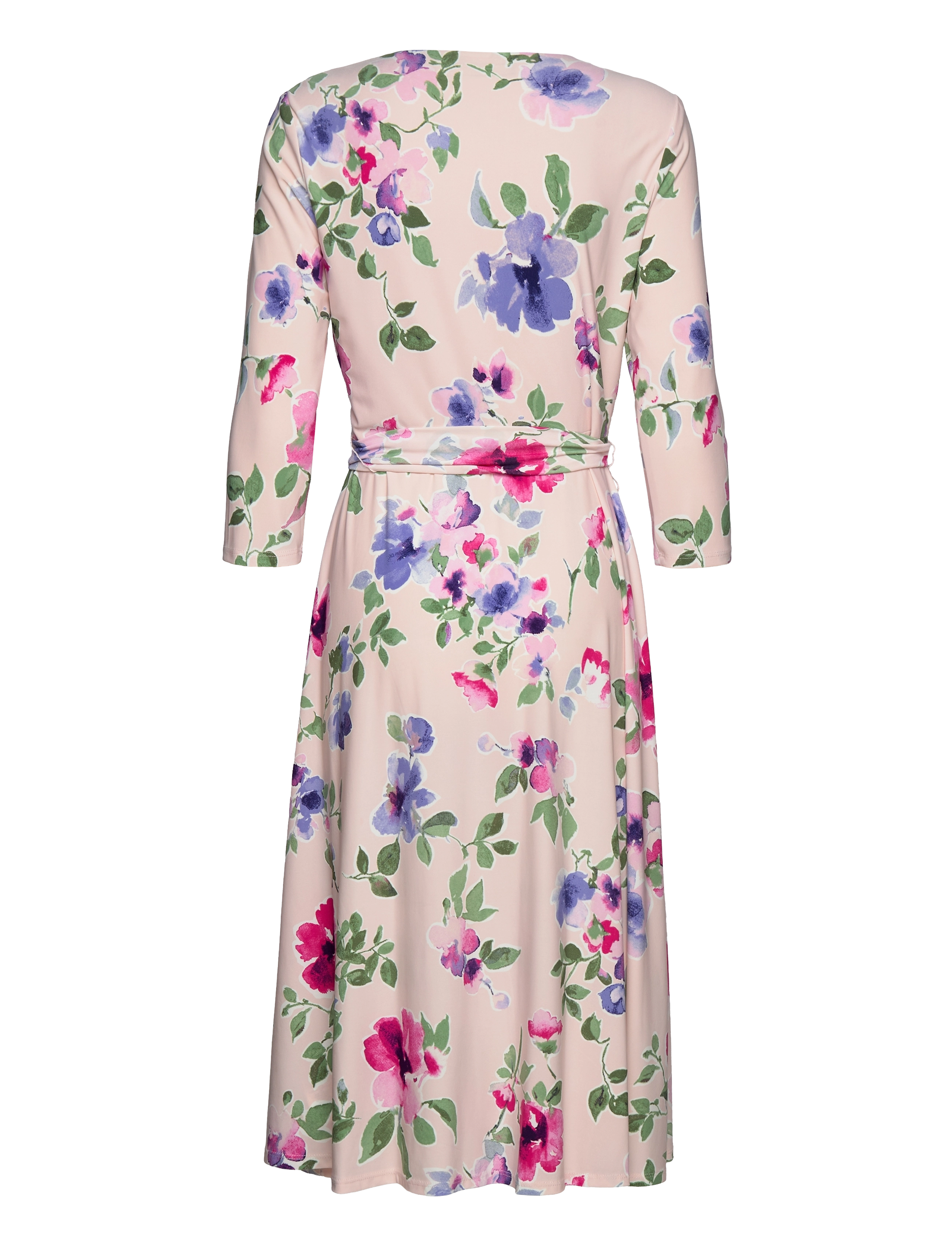 Lauren Ralph Lauren - Floral Surplice Jersey Dress - pink multi - 2