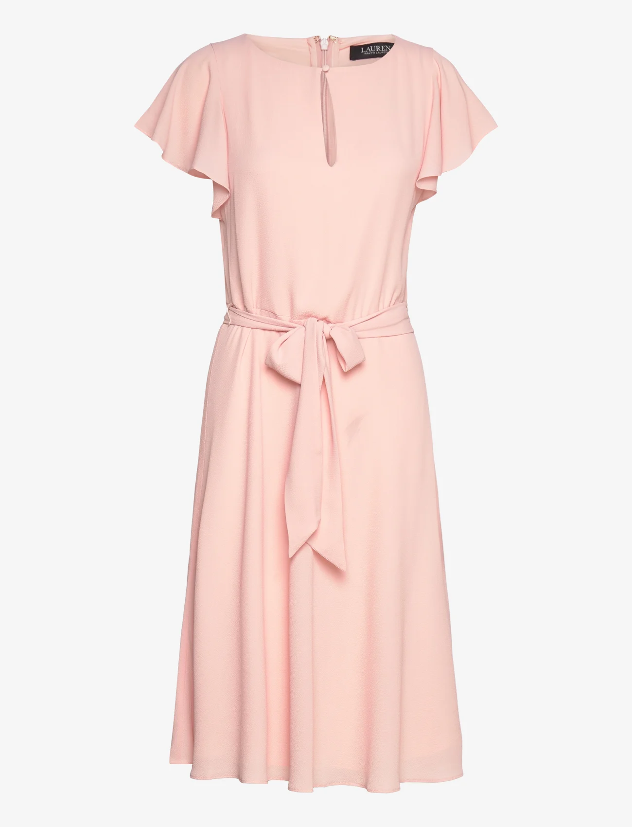Lauren Ralph Lauren - Belted Bubble Crepe Dress - vidutinio ilgio suknelės - pale pink - 0
