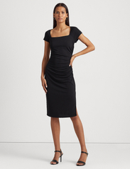 Lauren Ralph Lauren - Stretch Jersey Dress - vidutinio ilgio suknelės - black - 2