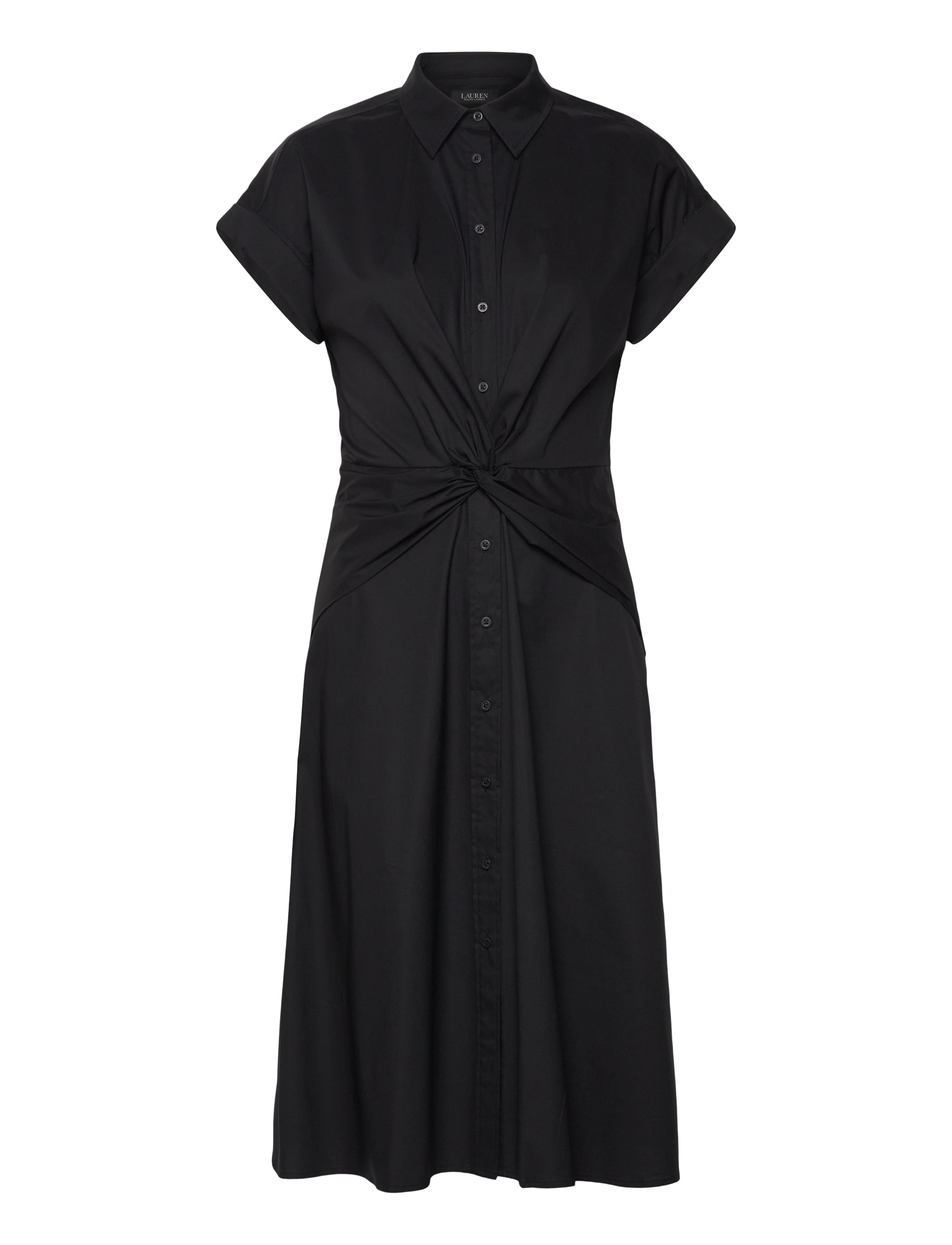 Lauren Ralph Lauren Twist-Front Cotton-Blend Shirtdress - Für sie - BLACK / black