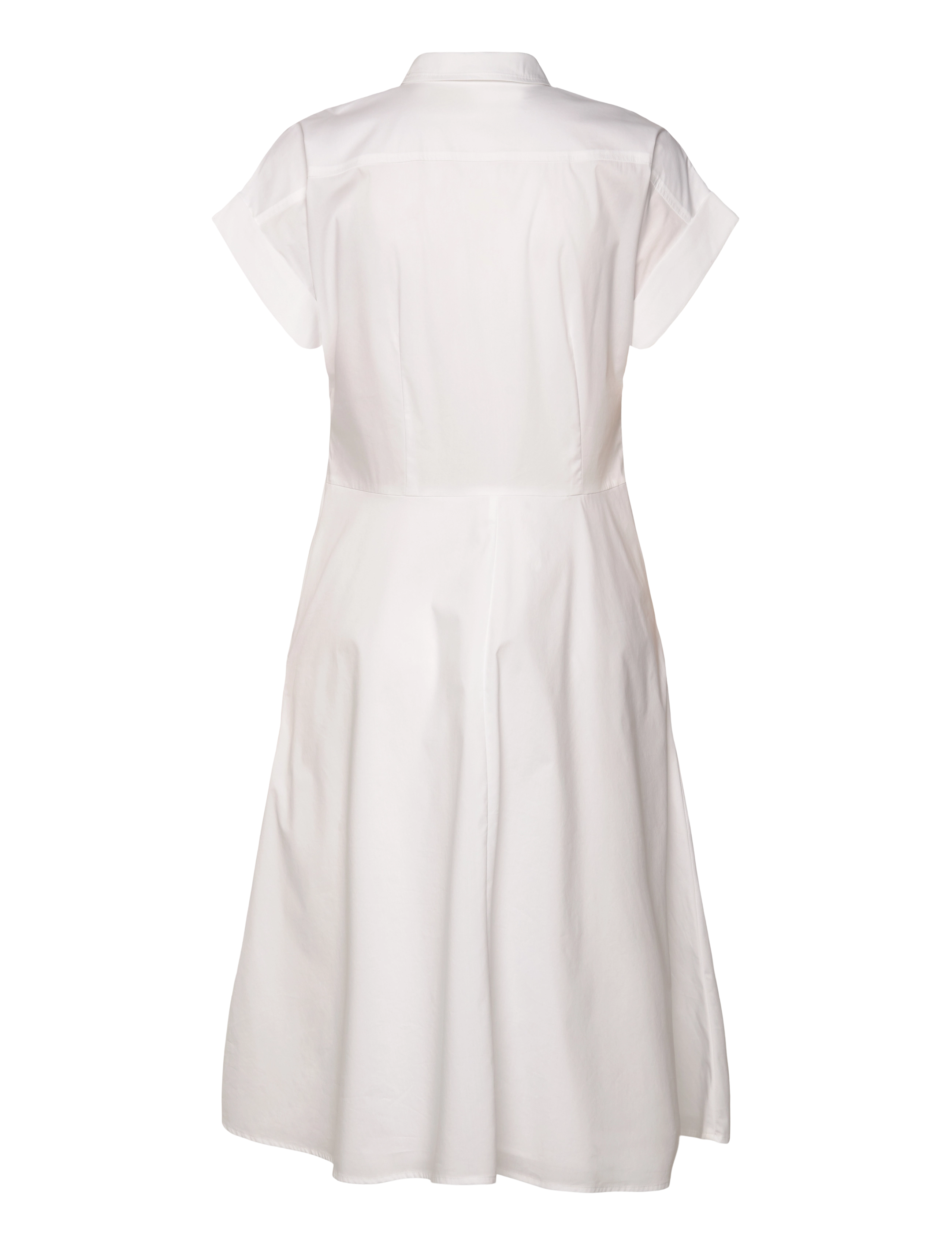 Lauren Ralph Lauren - Twist-Front Cotton-Blend Shirtdress - kreklkleitas - white - 1