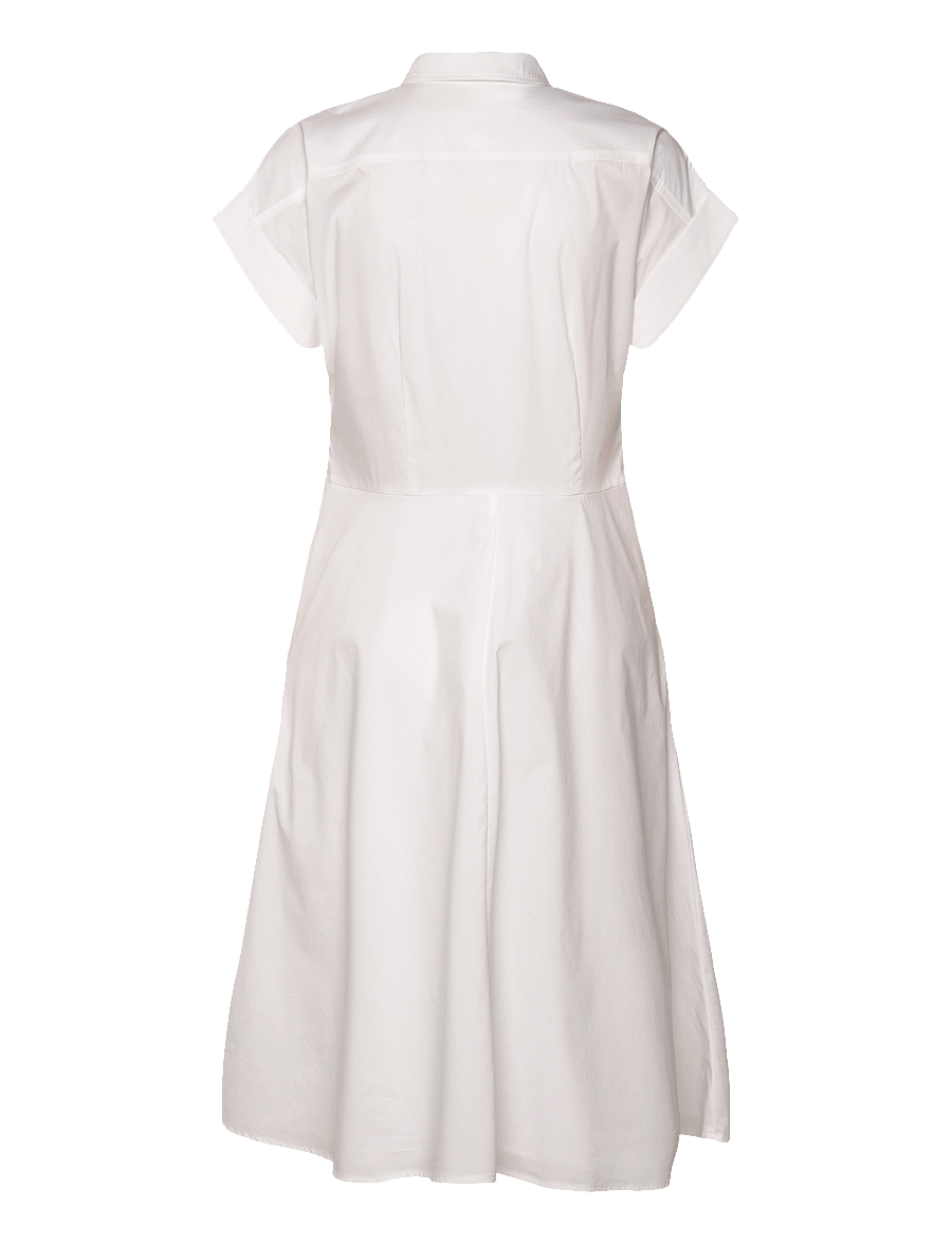 Lauren Ralph Lauren - Twist-Front Cotton-Blend Shirtdress - skjortekjoler - white - 1
