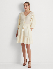 Lauren Ralph Lauren - COTTON CRINKLE-DRESS - vasarinės suknelės - mascarpone cream - 2