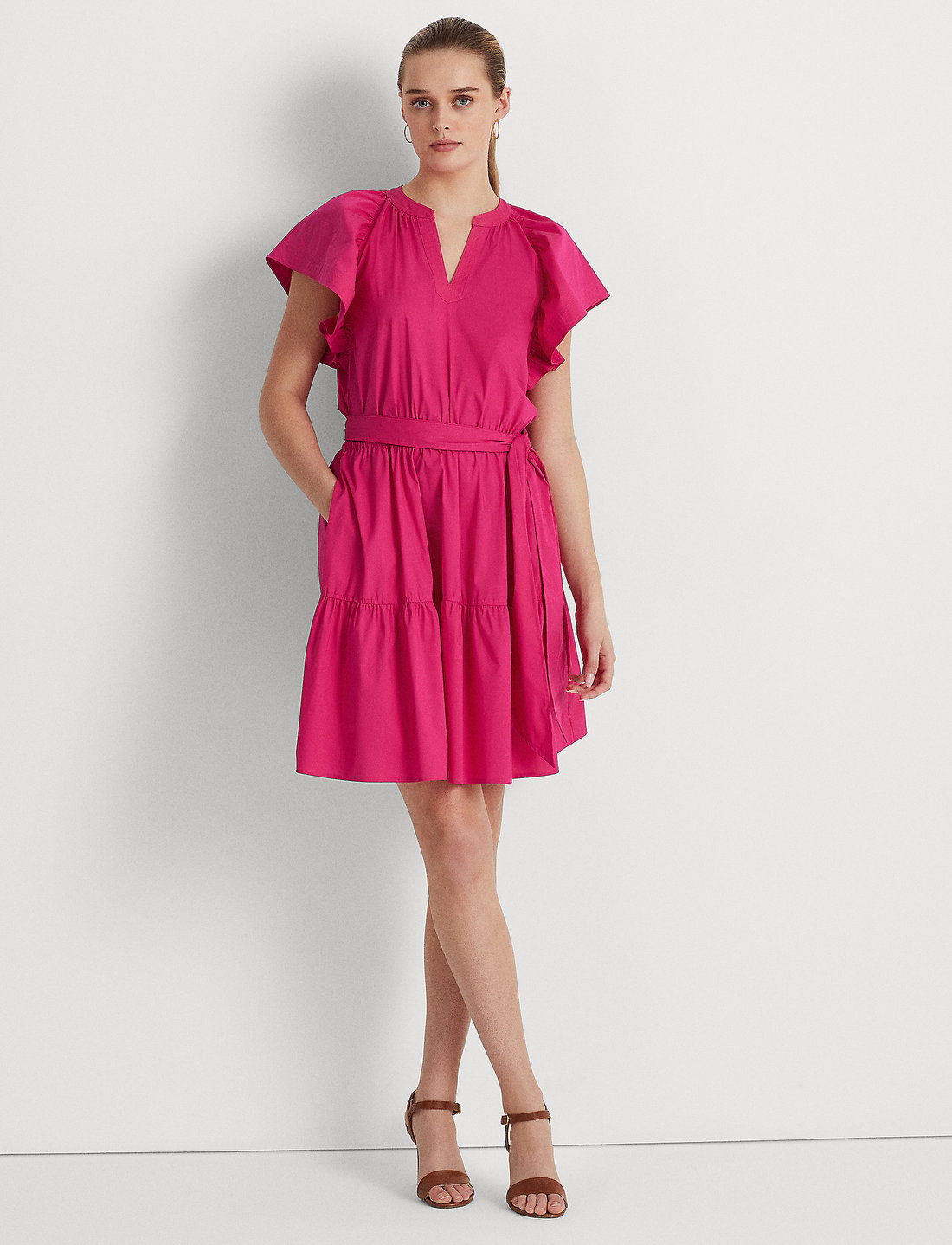 Lauren ralph lauren 2025 silk stretch cotton dress