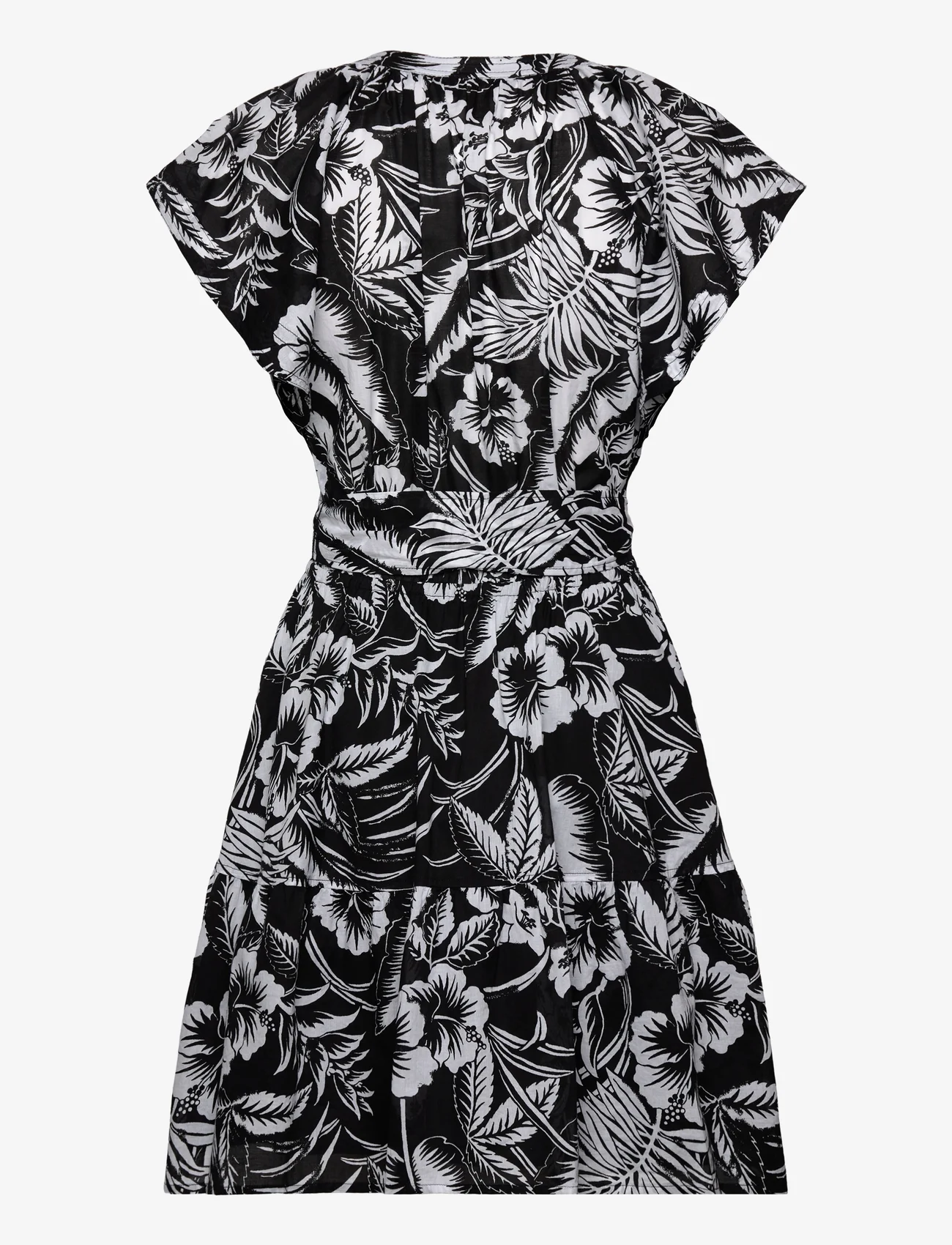Lauren Ralph Lauren - 80S COTTON VOILE-DRESS - marškinių tipo suknelės - black/white - 1