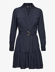 Lauren Ralph Lauren - Belted Crepe Shirtdress - marškinių tipo suknelės - lauren navy - 0