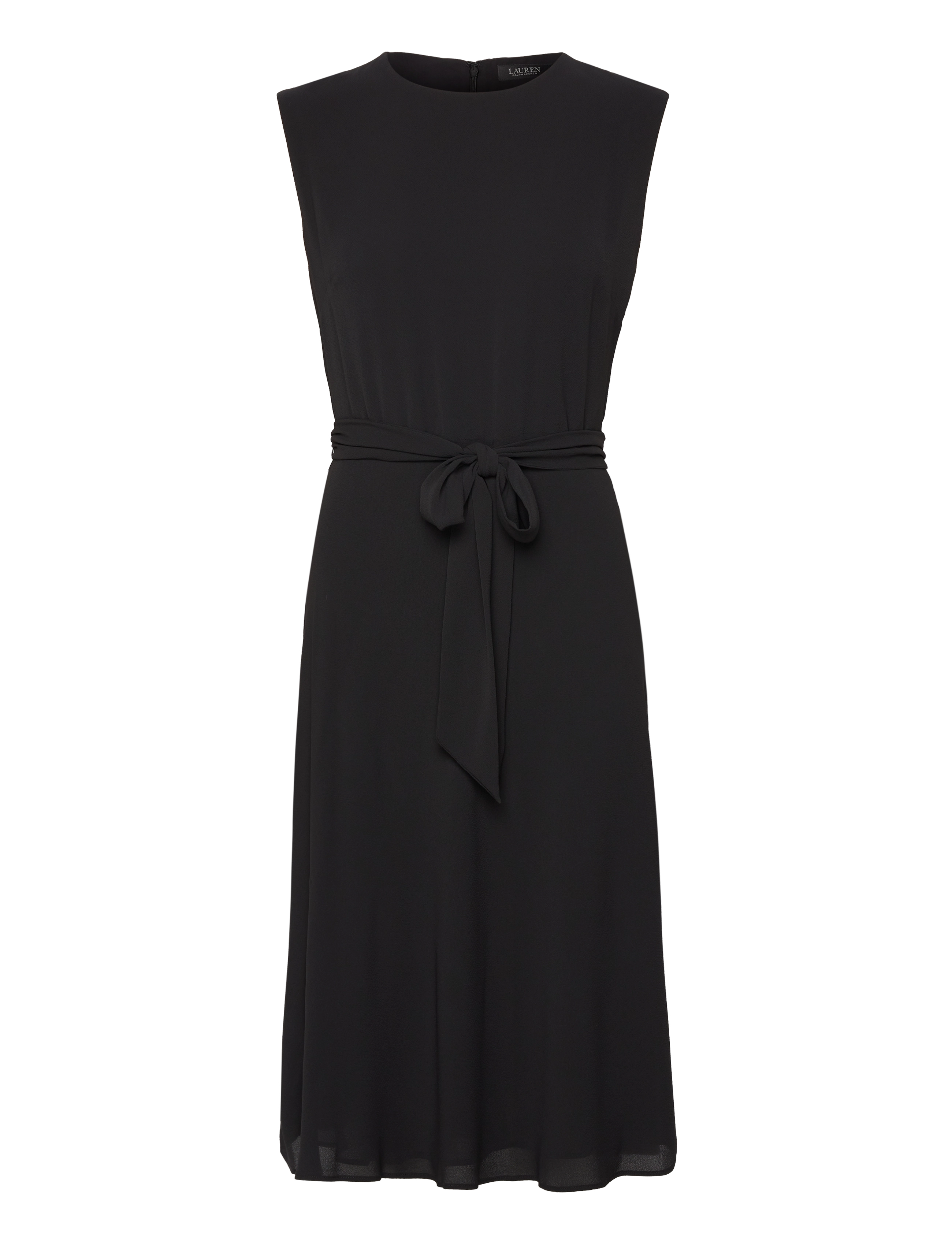 Lauren Ralph Lauren - Belted Bubble Crepe Dress - black - 1