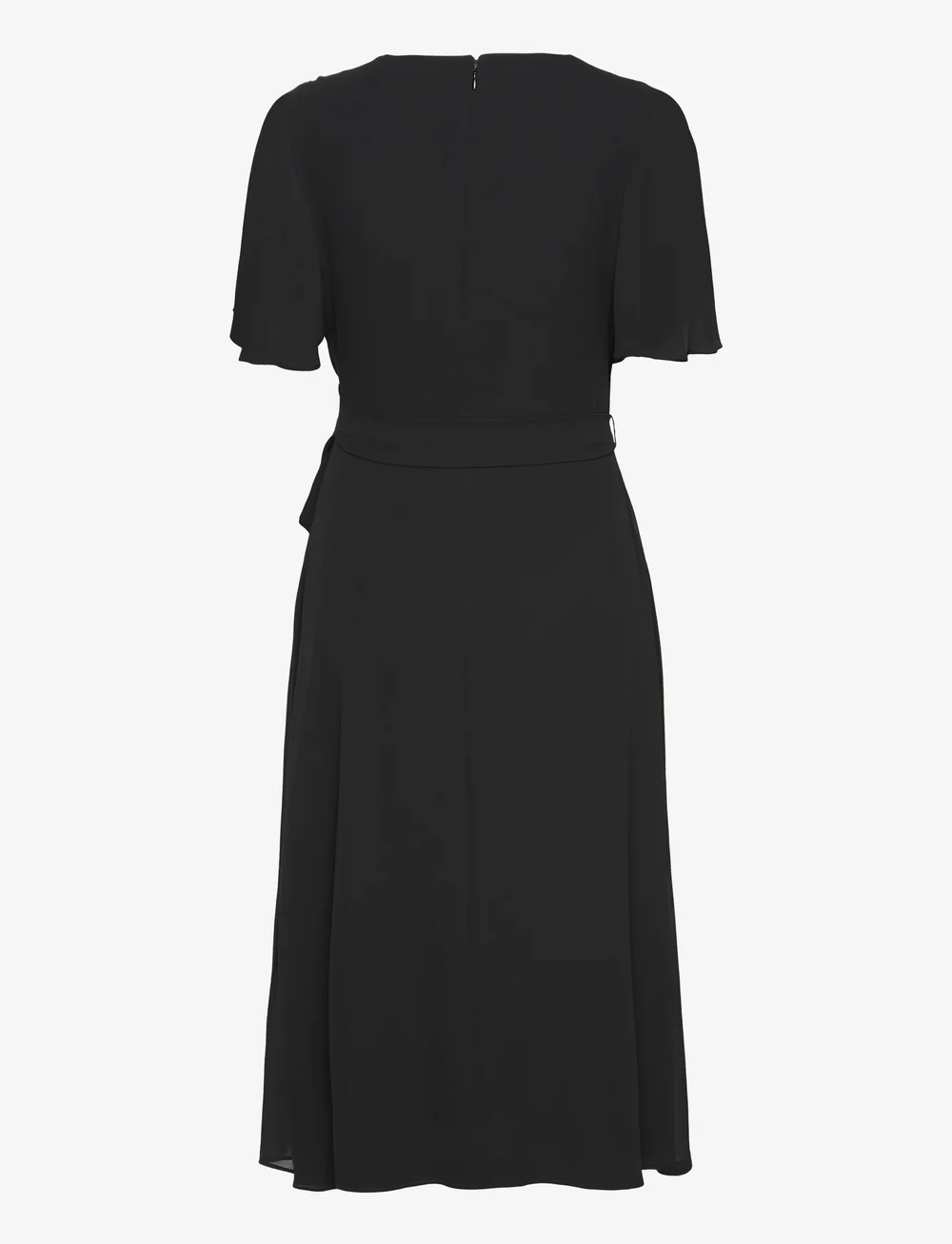Lauren Ralph Lauren - Belted Georgette Dress - slå-om-kjoler - black - 1