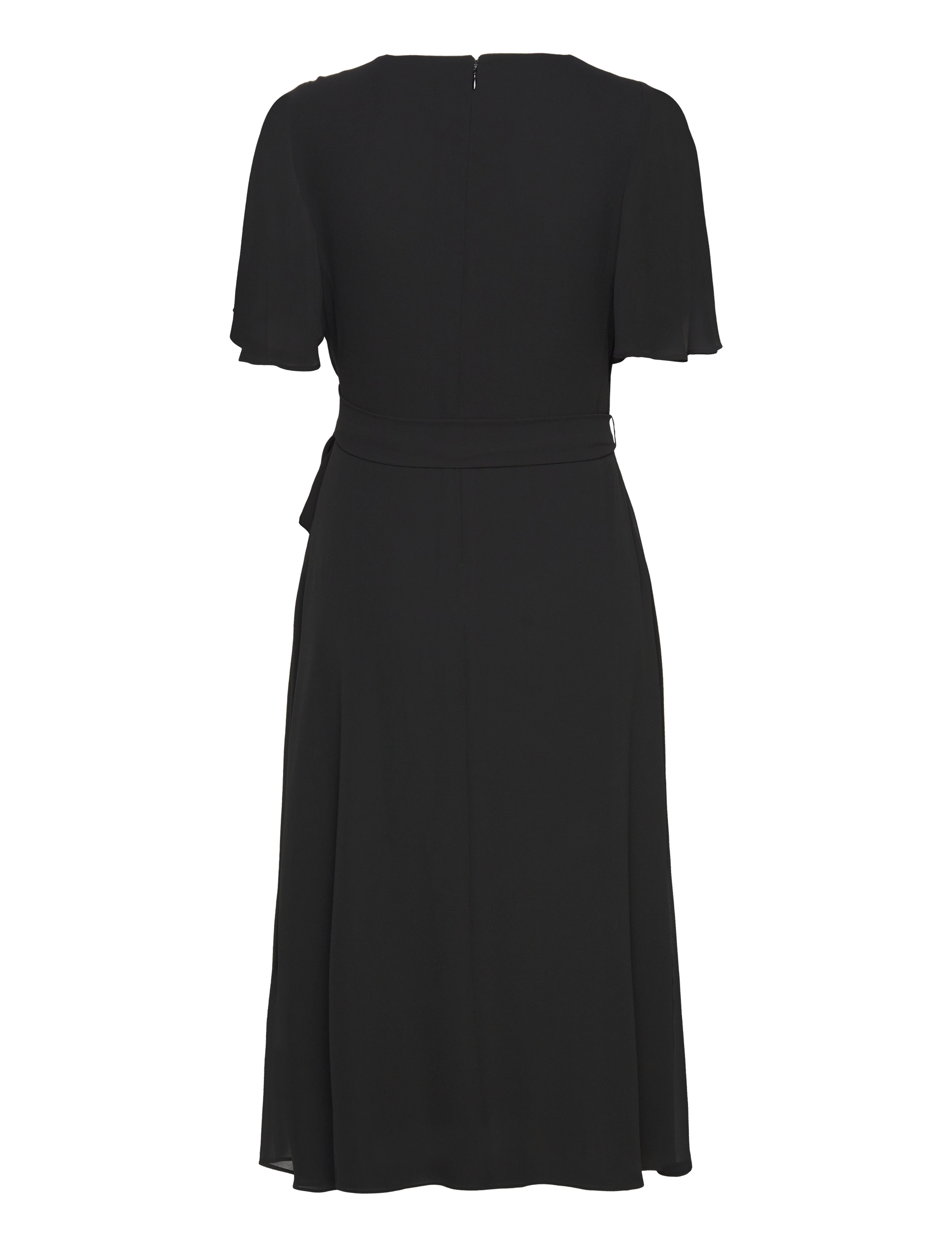 Lauren Ralph Lauren - Belted Georgette Dress - robes portefeuille - black - 1
