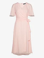 Belted Georgette Dress - PINK OPAL