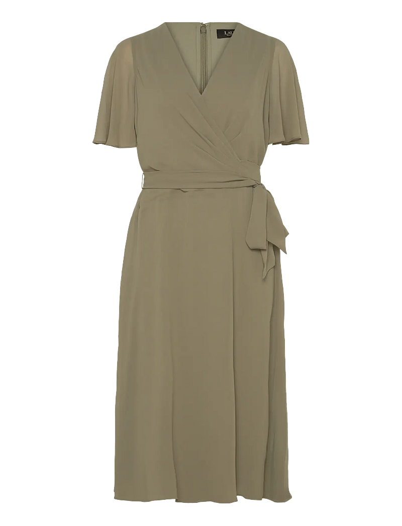 Lauren Ralph Lauren - Belted Georgette Dress - wickelkleider - sage green - 0