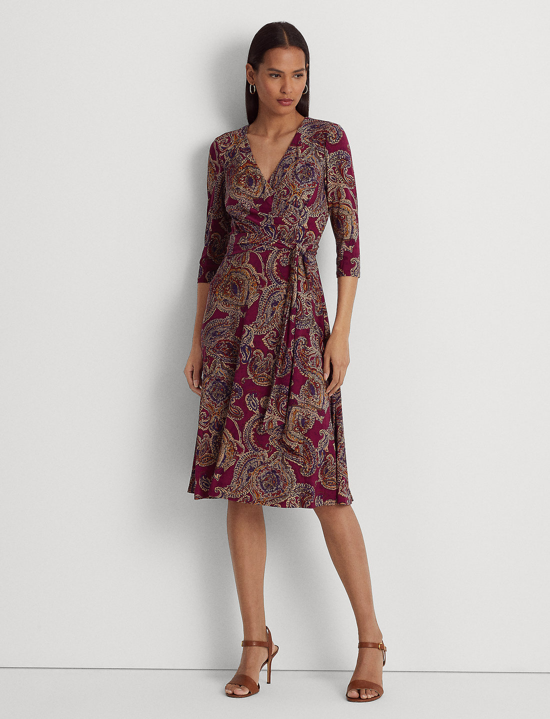 Lauren ralph lauren surplice jersey deals dress