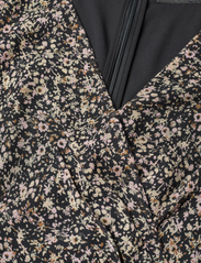 Lauren Ralph Lauren - Floral Belted Crinkle Georgette Dress - särkkleidid - black/tan/multi - 3