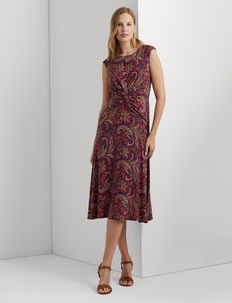 Paisley Twist-Front Jersey Dress, Lauren Ralph Lauren