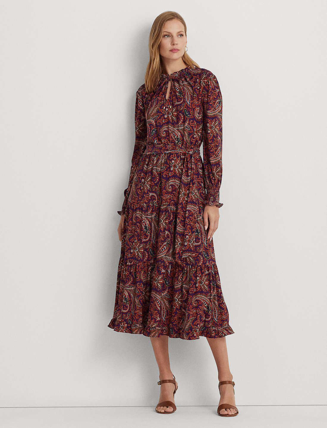 Midi day 2025 dresses with sleeves